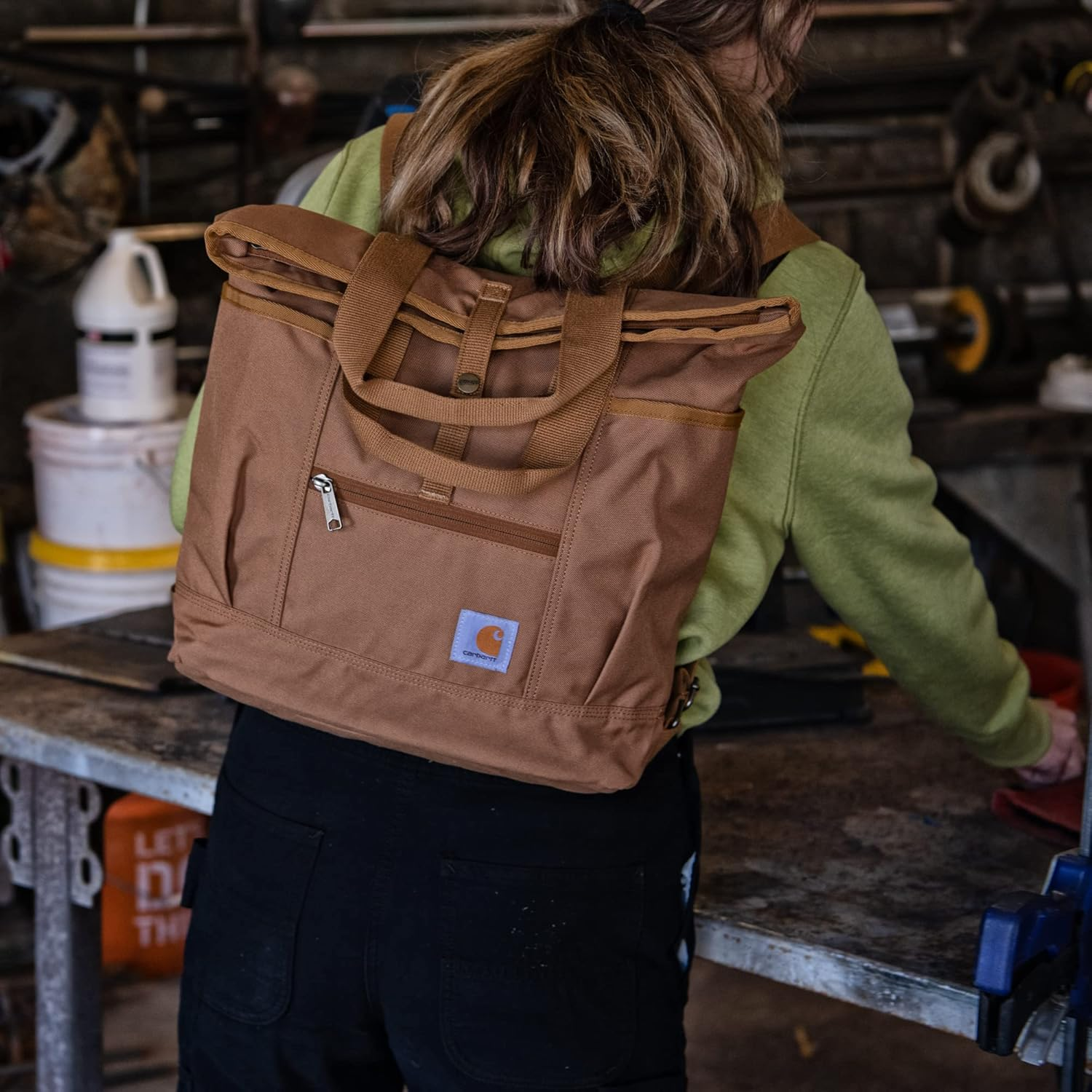 Carhartt Convertible, Durable Tote Bag with Adjustable Backpack Straps and Laptop Sleeve image number 2