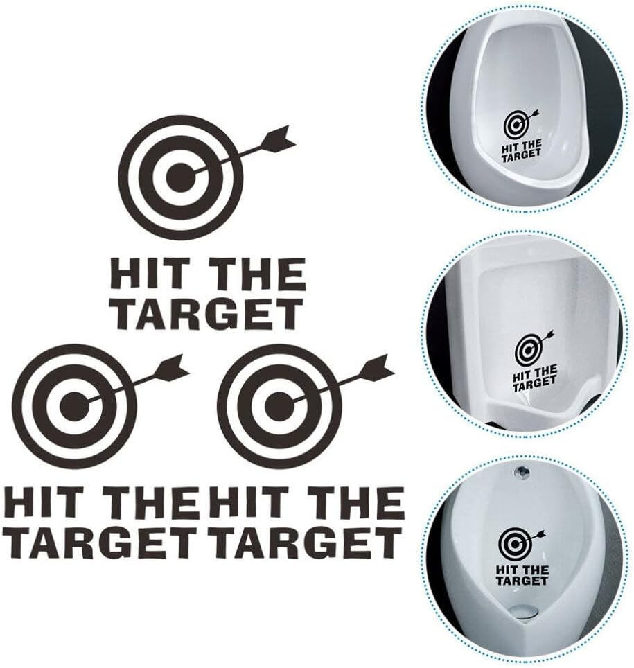DECHOUS 3Pcs Boys Potty Training Stickers Hit the Target Decals Bathroom Toilet Seat Stickers Aiming Targets Stickers Pee Target for Toilet image number 2