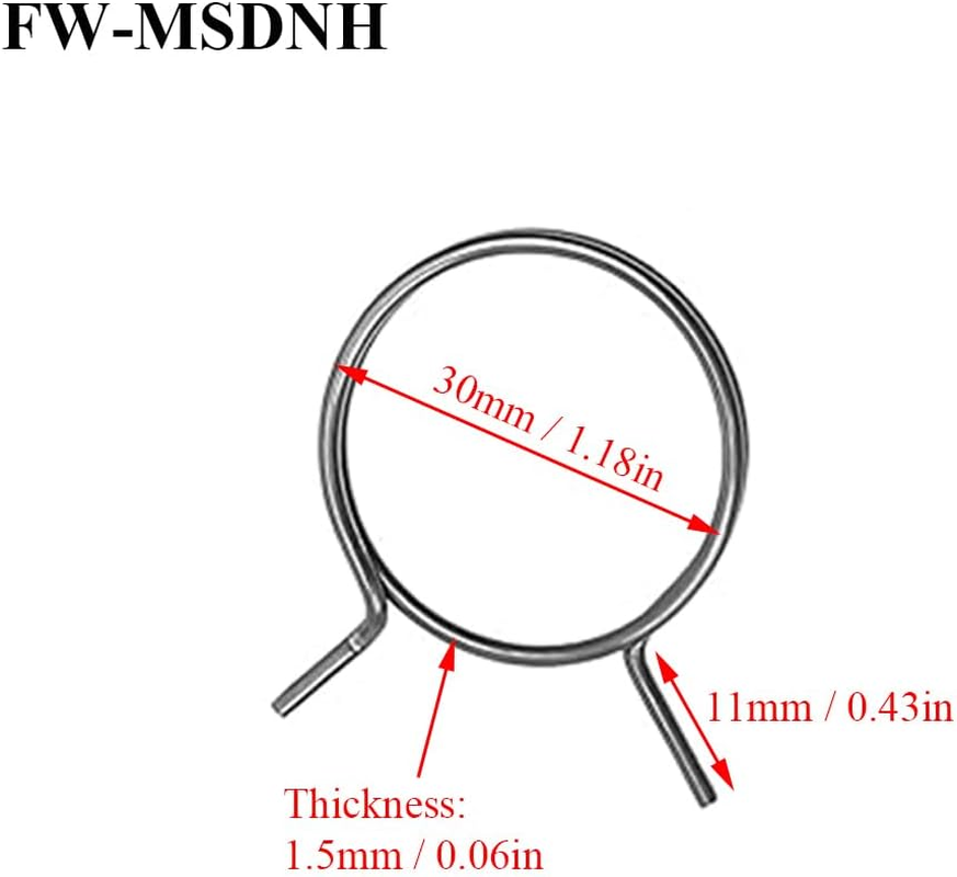 6Pcs Door Handle Springs Replacement,Round Head Design Door Handle Springs 2-Turn Coil Steel Spring Repair Set Door Lock Internal Spring Repair(Dia 30Mm) image number 5