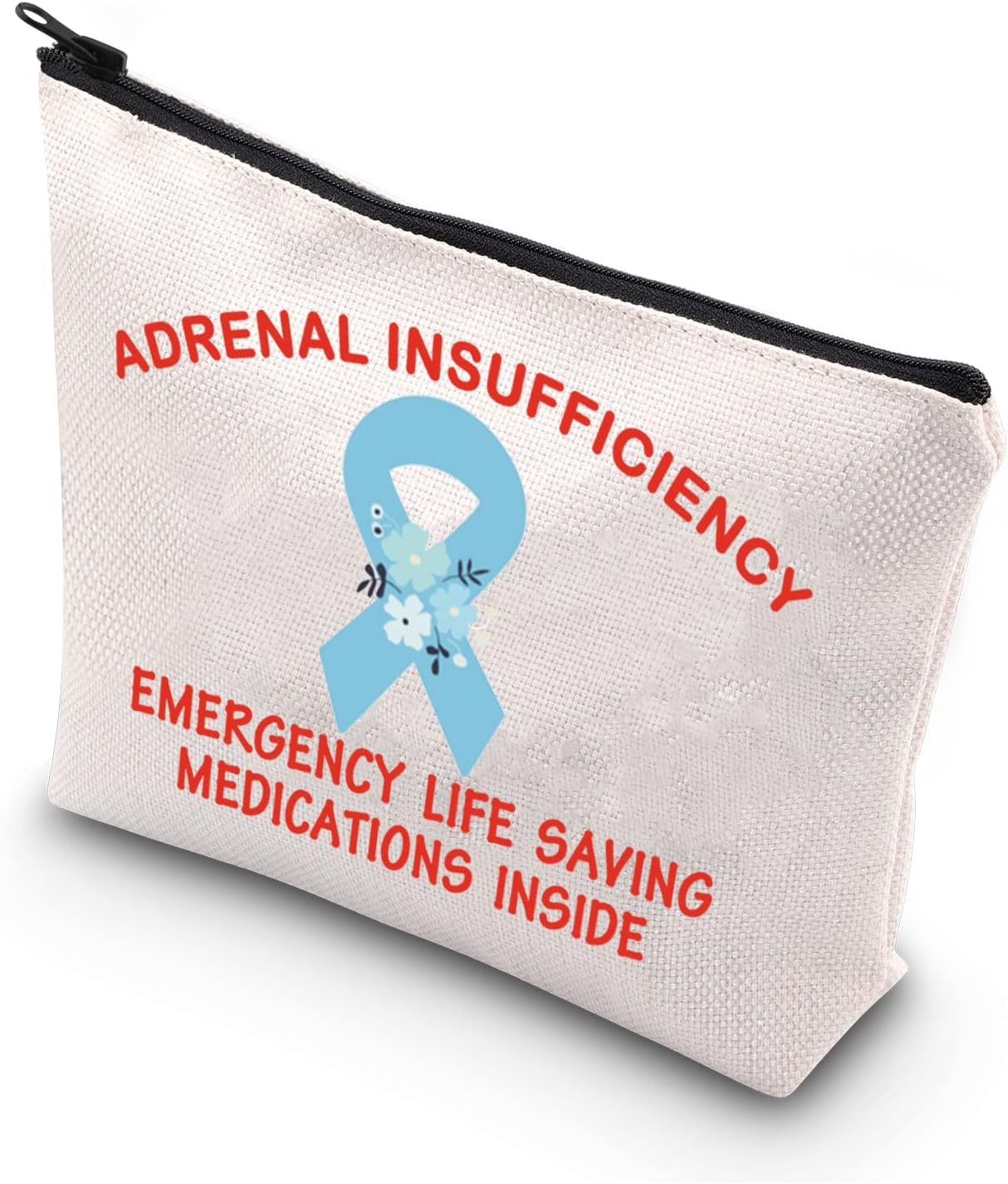 FOTAP Adrenal Support Medical Alert Bag Adrenal Insufficiency Emergency Life Saving Medications inside First Aid Bag, White, Adrenal Insufficiency-Uk