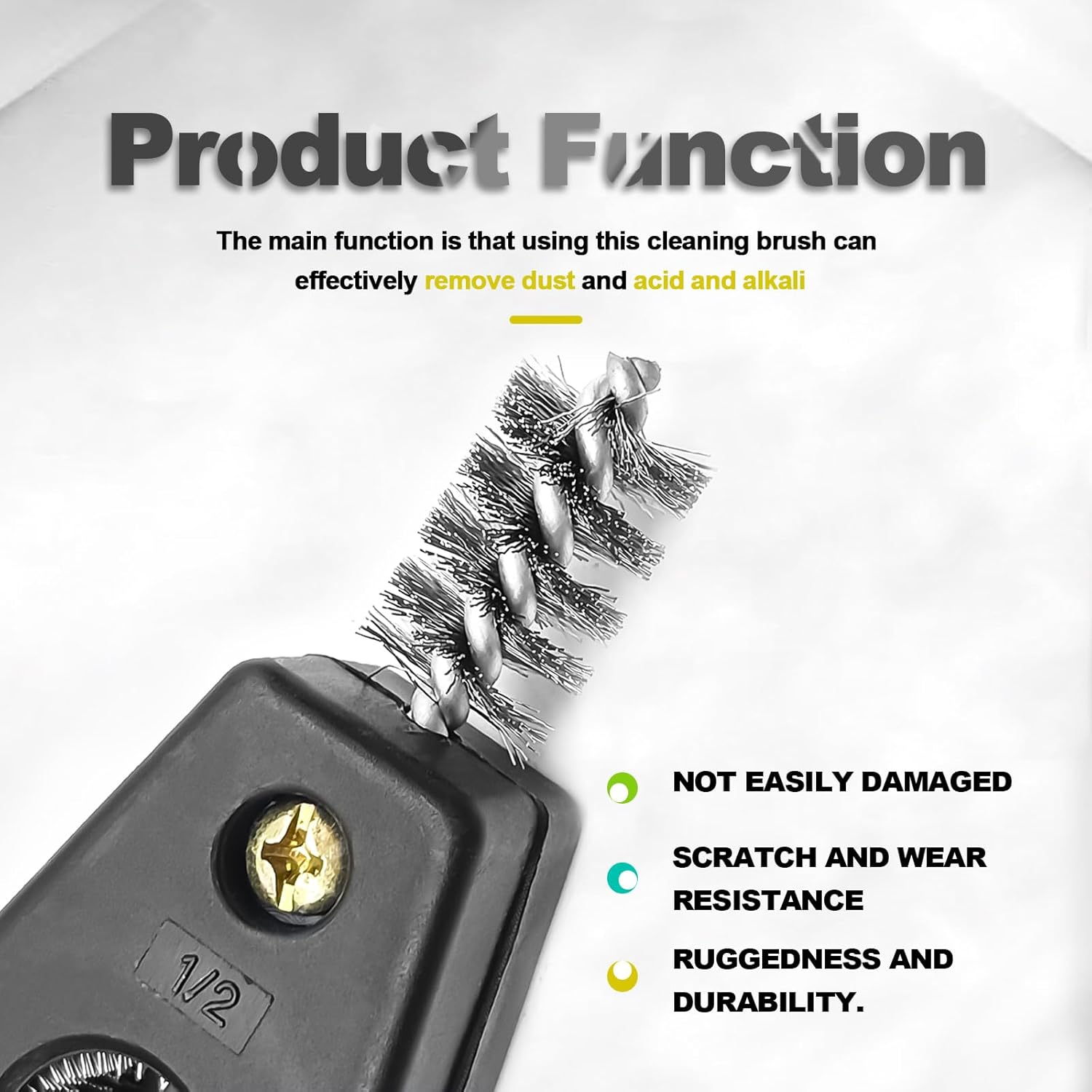 ZOKYUYS 4 in 1 Car Battery Cleaning Brush,Anti-Corrosion Battery Terminals,Copper Pipes Cleaner Brush Tool,Universal for Automotive and Marine for Plumbing Installation Soldering Brazing