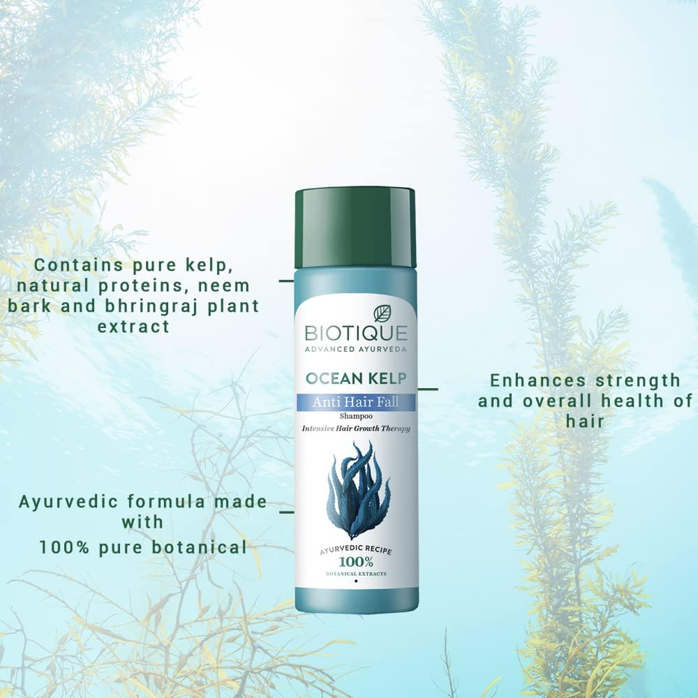 Biotique Botanicals Biokelp Shampoo, 4.2 Fluid Ounce image number 5