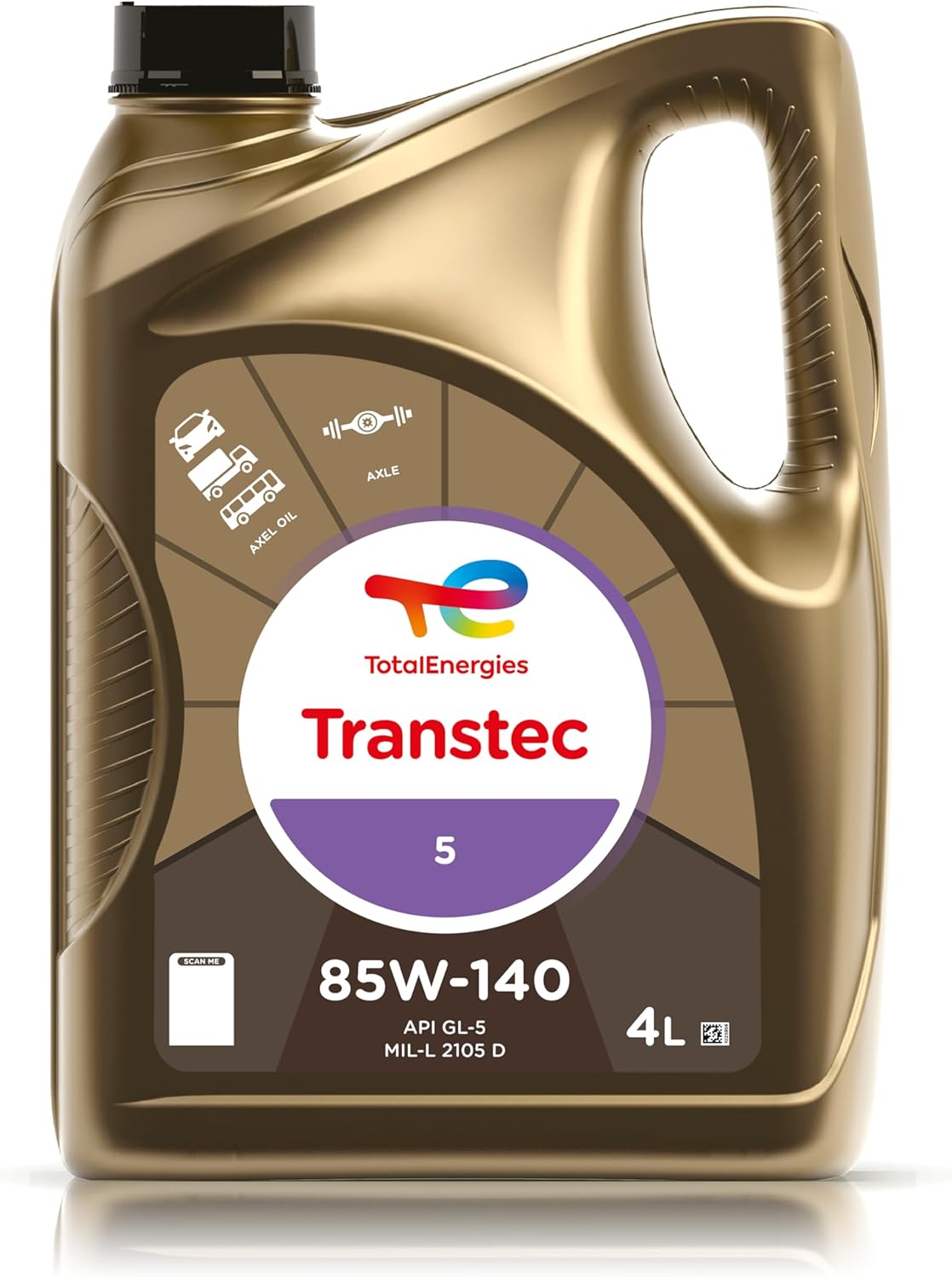 Totalenergies TRANSTEC 5 85W140 4L - Gear Oil | Heavy Duty EP Lubricant | API GL-5 | Hypoid Axles & Manual Transmissions