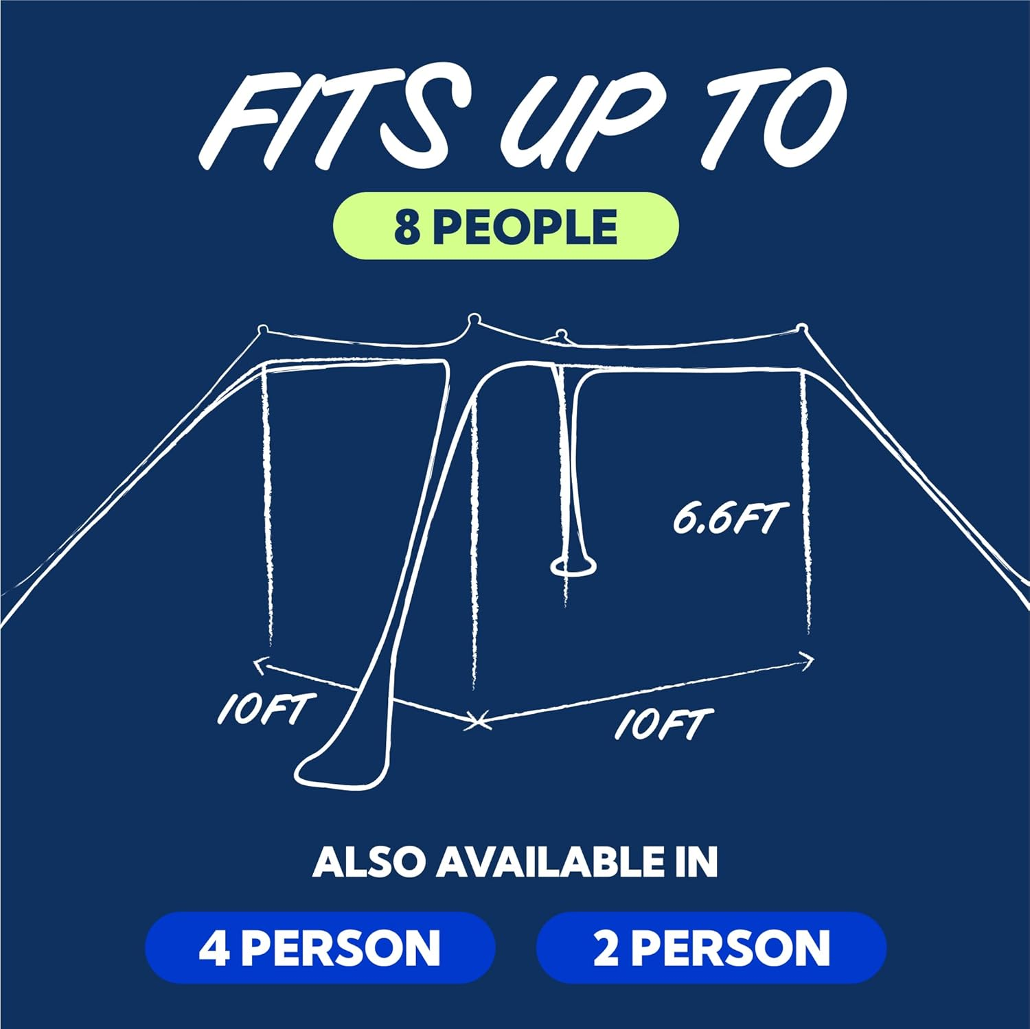 SUN NINJA Pop up Beach Tent Sun Shelter UPF50+ with Sand Shovel, Ground Pegs,And Stability Poles, Outdoor Shade for Camping Trips, Fishing, Backyard Fun or Picnics (10X10Ft 4 Pole, Navy) image number 4