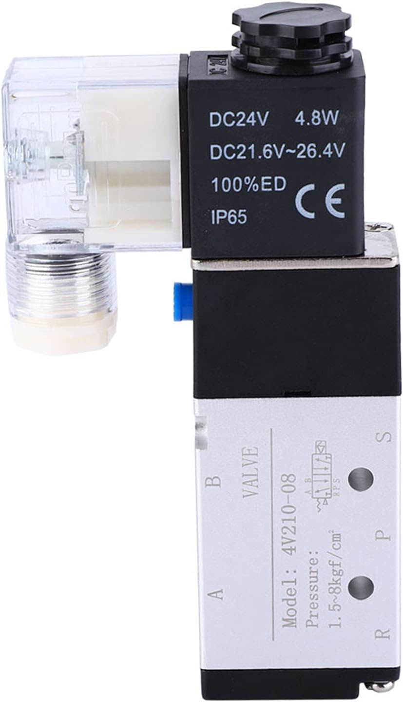 4V210-08 Solenoid Air Valve 2 Position 5 5 Port Pneumatic Control Valve for Industrial Use (DC24V) image number 3