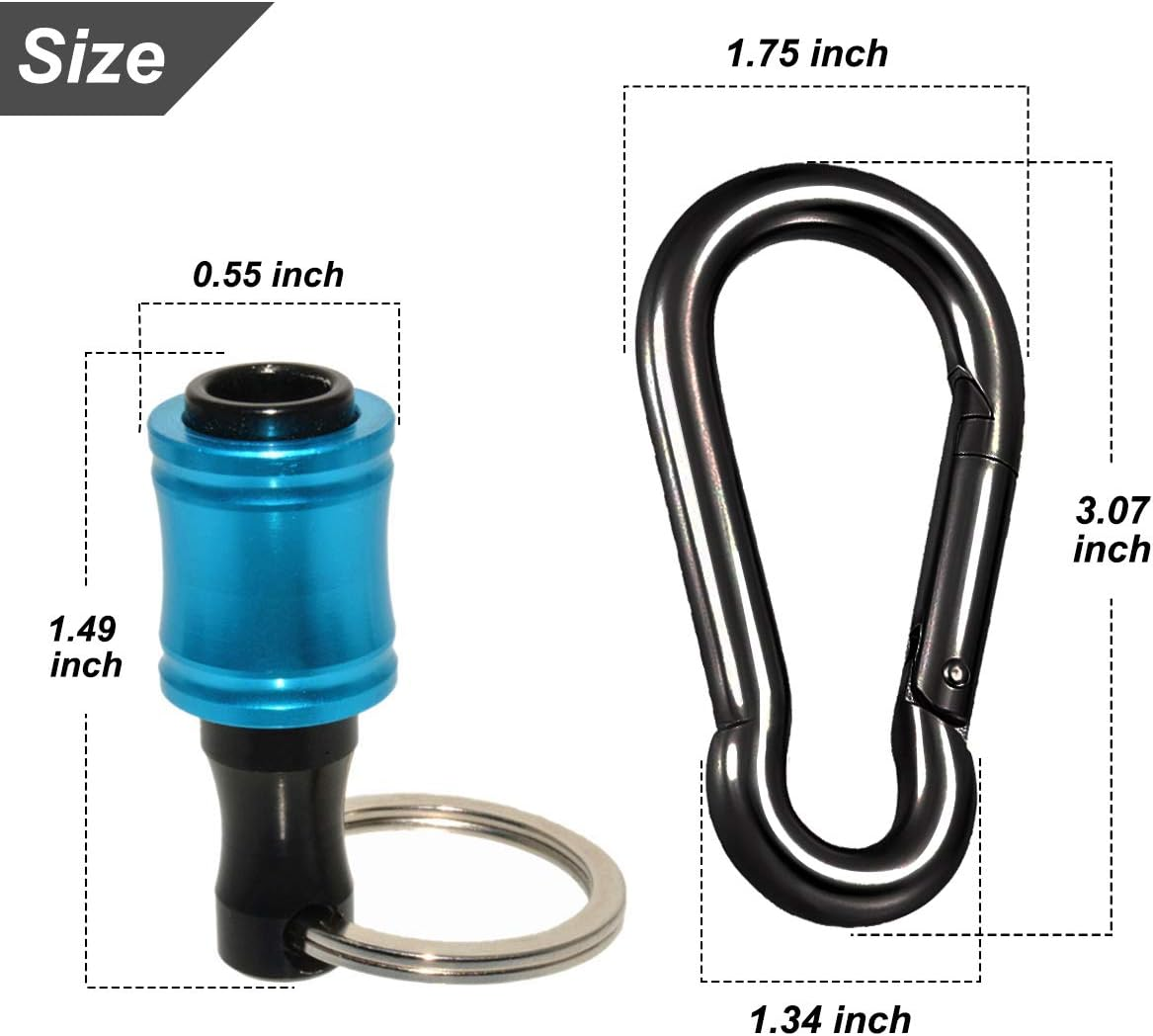 Saipe 6PCS Keychain Extension Bar Aluminum Alloy Screwdriver Bits Holder Set Portable Drill Screw Adapter Quick Release Extension Bar for 1/4Inch Hex Shank image number 1