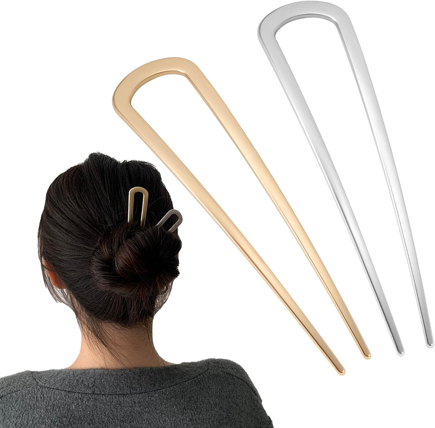 Hongien 2 Pcs French Hair Pins image number 5