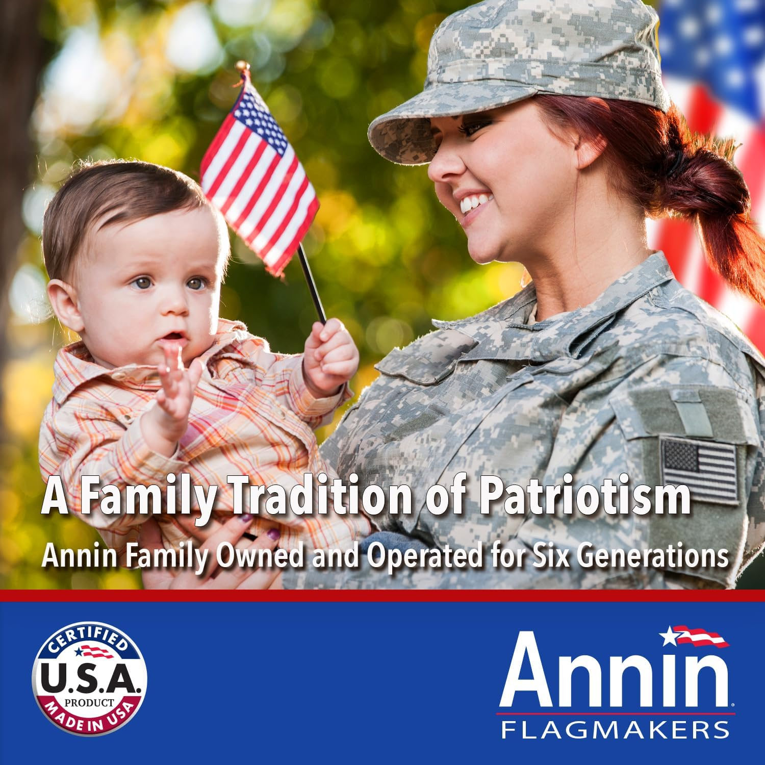 Annin Flagmakers Model 2460 American Flag All-Weather Nylon Solarguard Nyl-Glo, 3 X 5 Feet image number 5