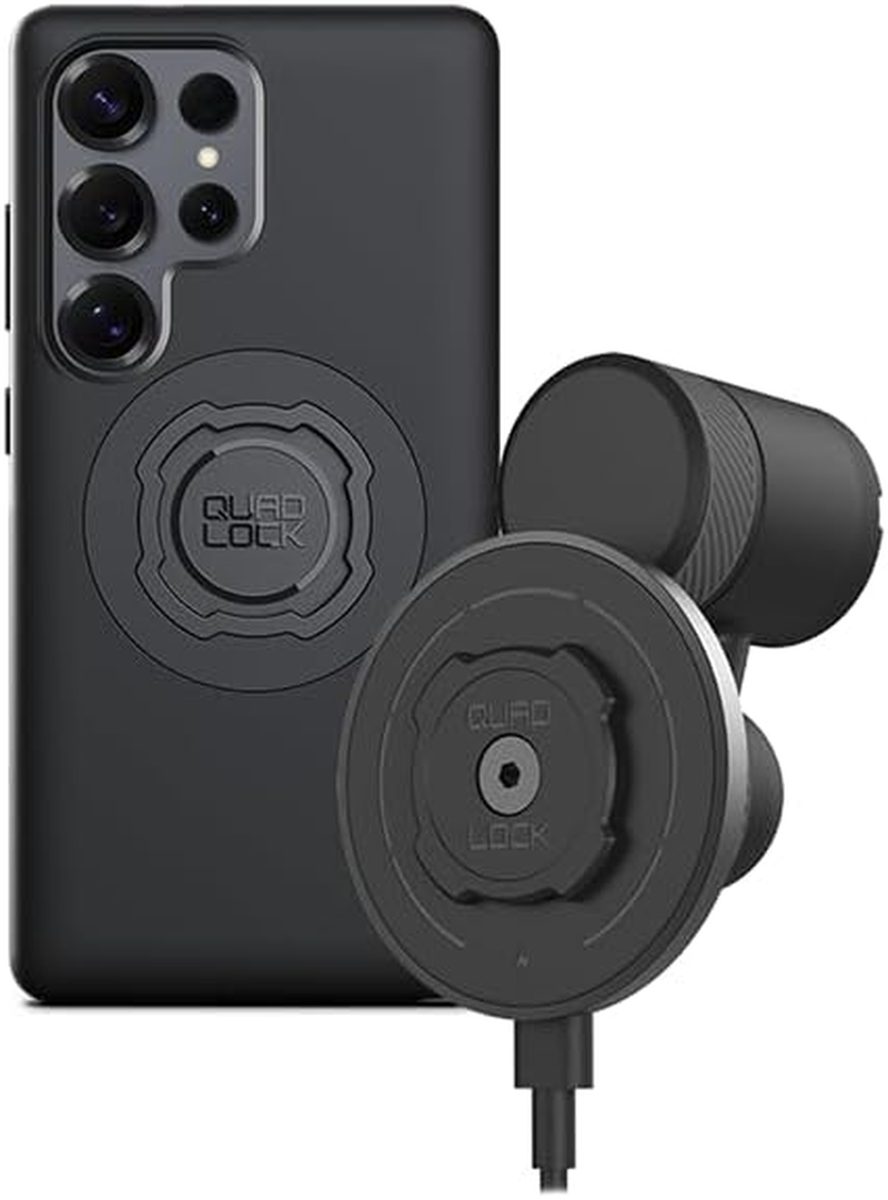 Quad Lock Vent Car Phone Holder Kit with MAG Wireless Charging Head V2 and MAG Phone Case for Galaxy S25 Ultra