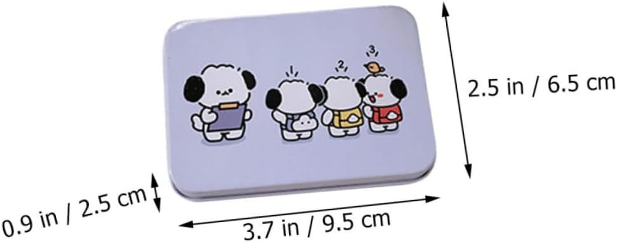 OATIPHO 6Pcs Cartoon Tinplate Storage Box Set Small Desktop Metal Organizer Multipurpose Candy Holder Trinket Container for Office and Home