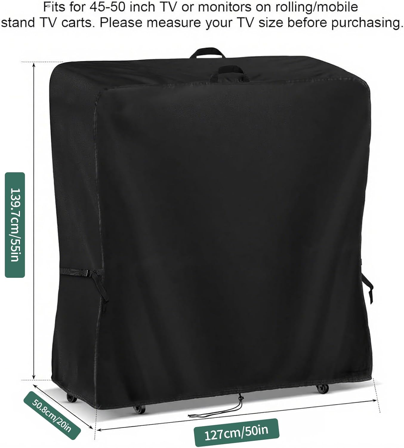 GEUGECY Outdoor TV Stand Cover | Mobile TV Stand Cart Screen Protectors - Waterproof Television Screen Protectors Shield for Patio Yard Lawn Garden Deck Backyard Courtyard image number 2