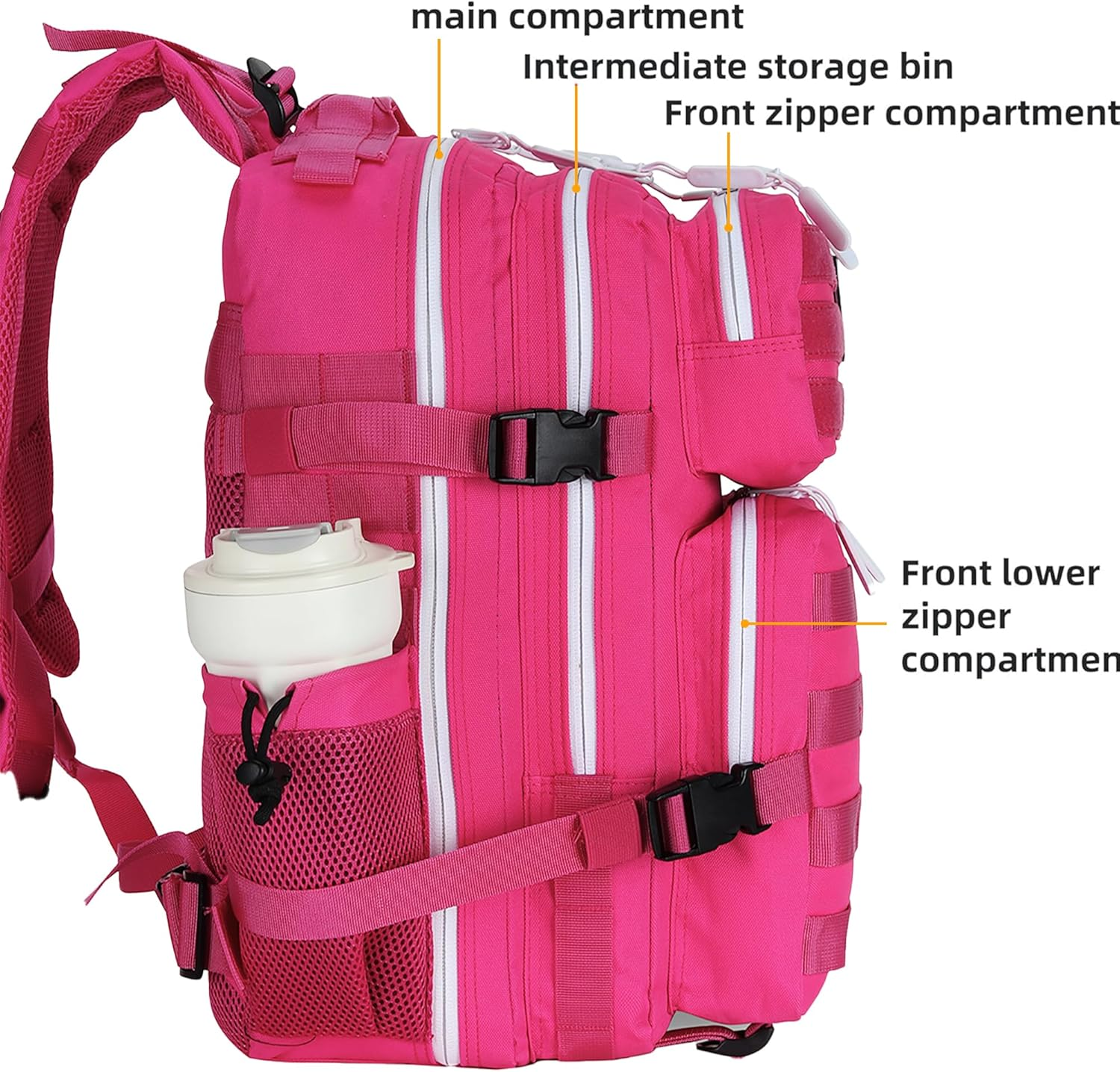 KXBUNQD Military Tactical Backpack for Men and Women Army 3 Days Assault Pack Bag Large Rucksack with Molle System image number 2