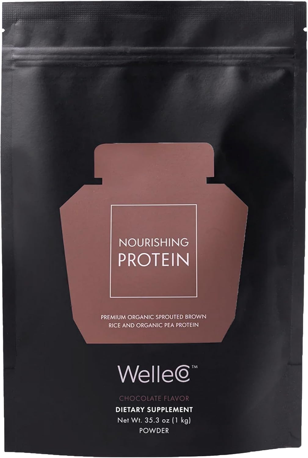 Welleco Nourishing Protein, Chocolate Protein Powder, Supplement for Muscle Recovery, Gut Support & Daily Energy with Probiotics & Whole Food Ingredients, Plant Based Protein Powder, 1 Kg image number 3