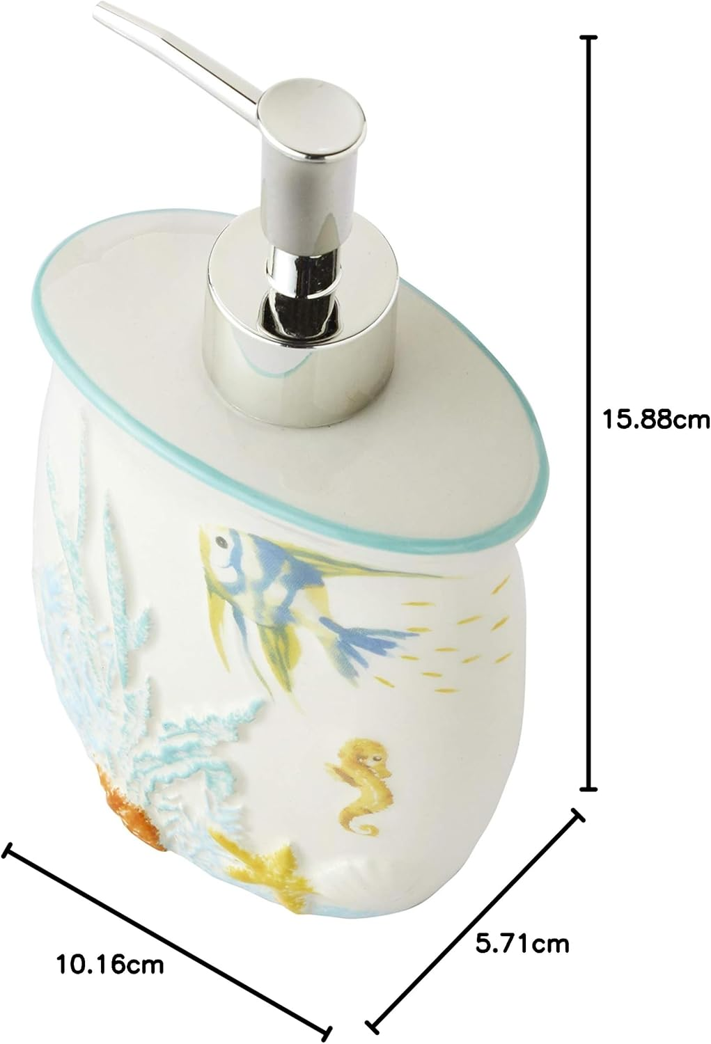 SKL Home by Saturday Knight Ltd. Ocean Watercolor Soap Dispenser image number 3
