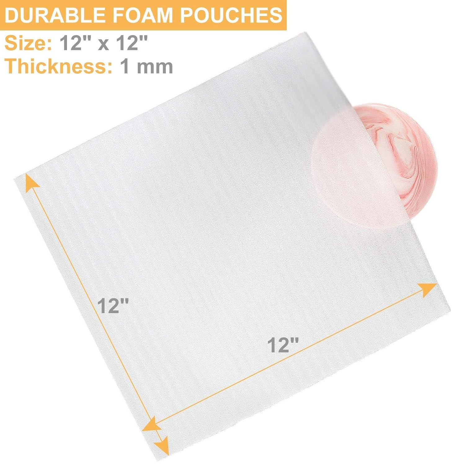 12 X 12 Inch Foam Pouches, 50 Count China Moving Supplies for Packing/Shipping Box, Cushion Foam Wrap Pouches Packing Cushioning Supplies for Protecting Dishes Porcelain Glasses Plates Fragile Items image number 2