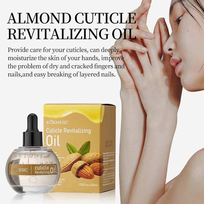 Sweet Almond Cuticle Oil for Repairing Damaged Skin - Nail and Hand Treatment 45Ml