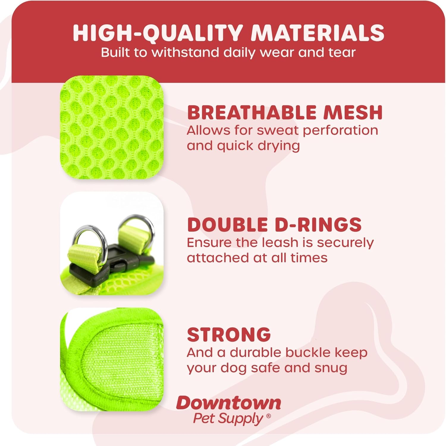 Downtown Pet Supply No Pull, Step in Adjustable Dog Harness with Padded Vest, Easy to Put on Small, Medium and Large Dogs (Atomic Yellow, XXS) image number 5