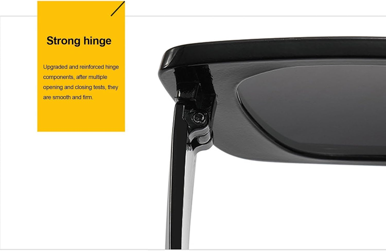 Trendy Sunglasses - Fashion Black Oversized Sunglasses | Drop-Resistant Trendy Sunglasses, Flat Top Glasses Party Dress up for Women image number 4