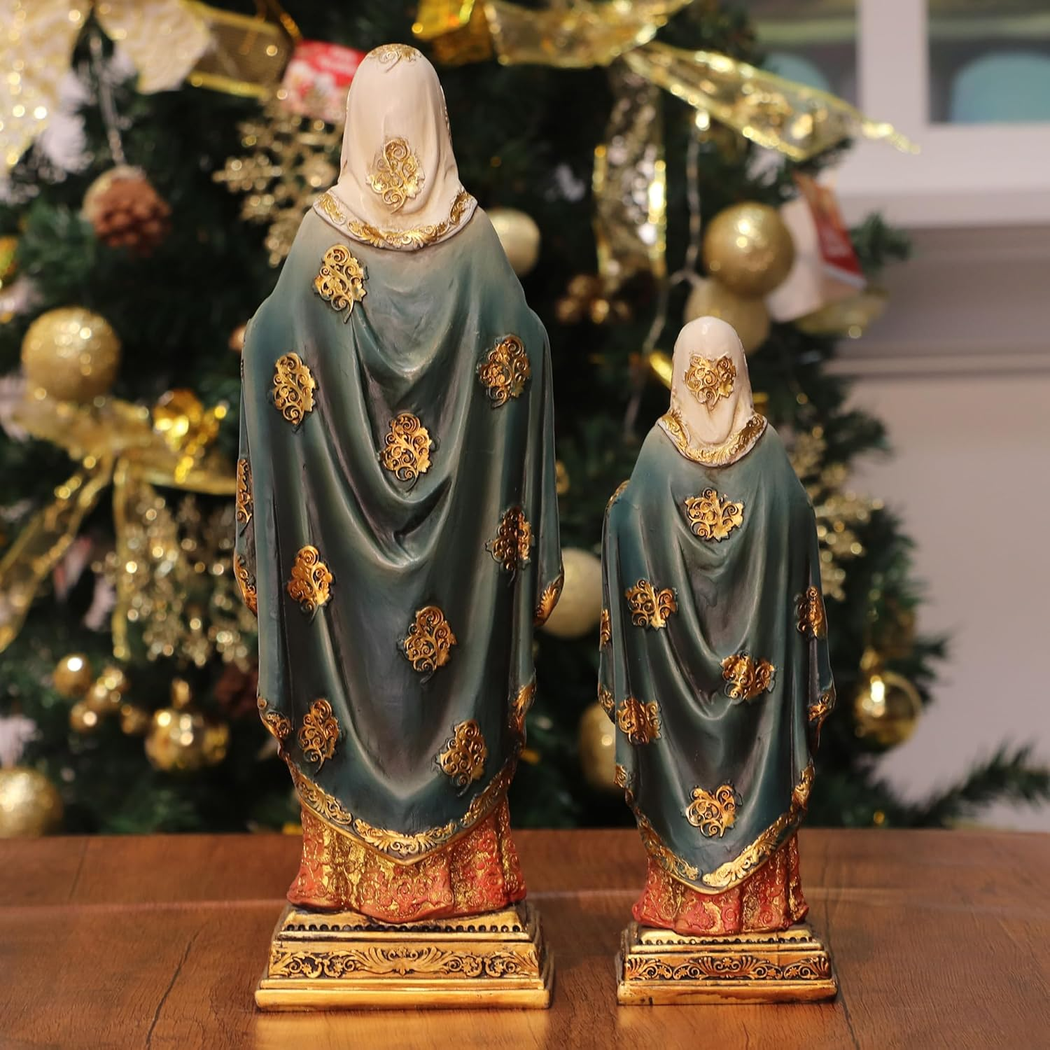 Virgin Mary Statue Sacred Heart Figure Resin Sculpture 11.25 Inch Savior Figurine Catholic Religious Gift Home Chapel Decoration image number 2