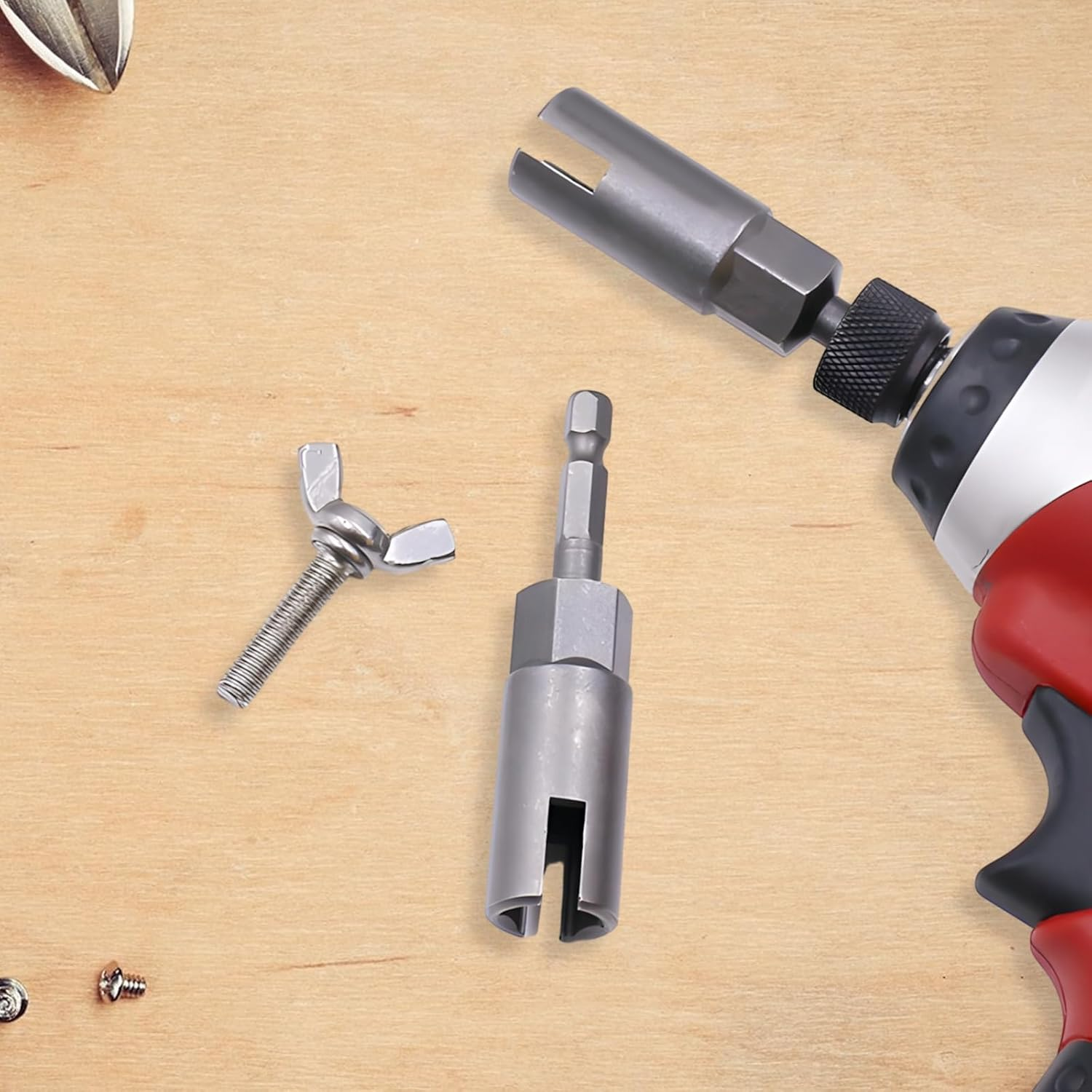 YOFAPA 5 PCS 1/4 in Hex Shank Nut Drivers, Power Wing Nut Driver Set, Deep Impact Sockets for Hurricane Shutters, Includes 11/13/15/17/19 Mm, Robust Chrome Vanadium Alloy