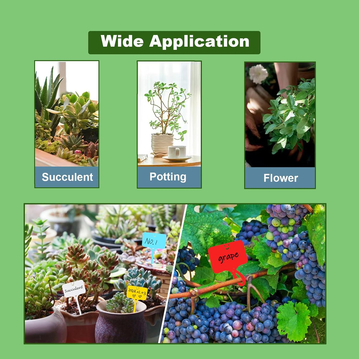 220 Pcs Plant Tags T-Type Plastic Nursery Garden Labels, Garden Labels for Plants Outdoor Waterproof Plant Labels Marker image number 3