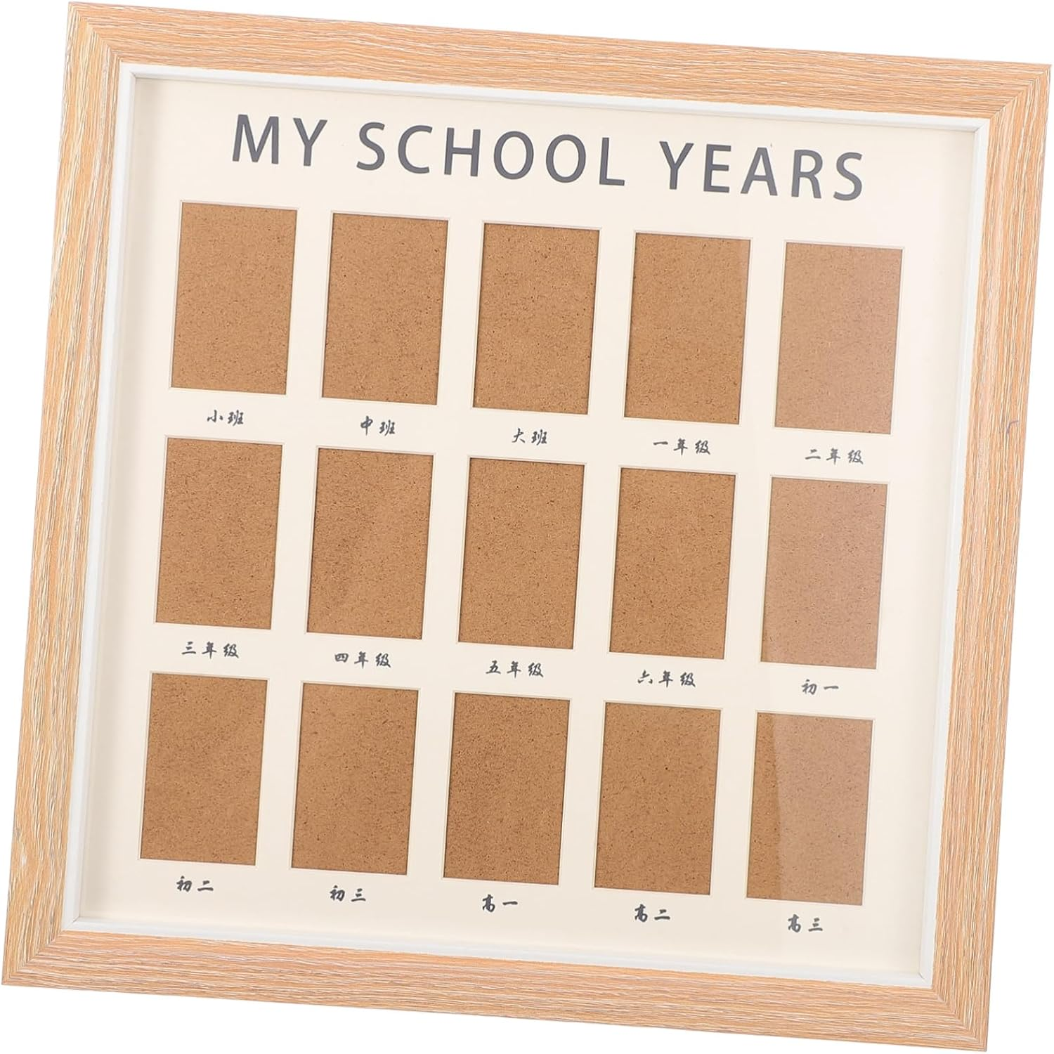 School Picture Frame Collage Durable Tabletop Photo Holder for Newborn to Graduation Memories Beautiful Growth Record Display for Home and Art Gallery image number 5