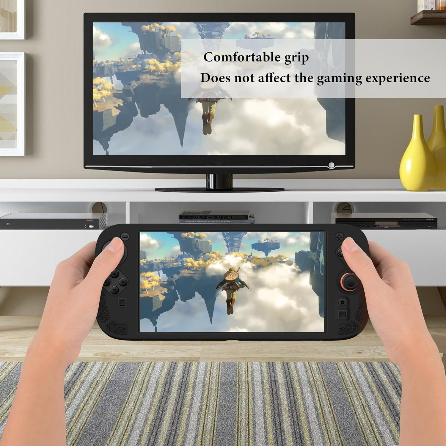 Geekria Silicone Protective Case Compatible with Nintendo Switch 2, Split Design Shockproof Anti-Scratch Shell, Game Accessories (Black) image number 2