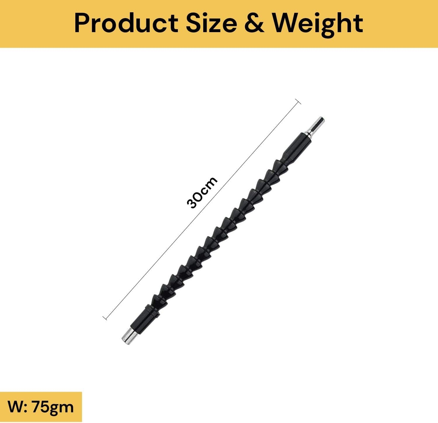 Spendeal Flexible Drill Bit Extension Hex Soft Shaft, Flexible Screwdriver Extension for Connect Drive Shaft Tip Drill Bit Kit Adaptor image number 5