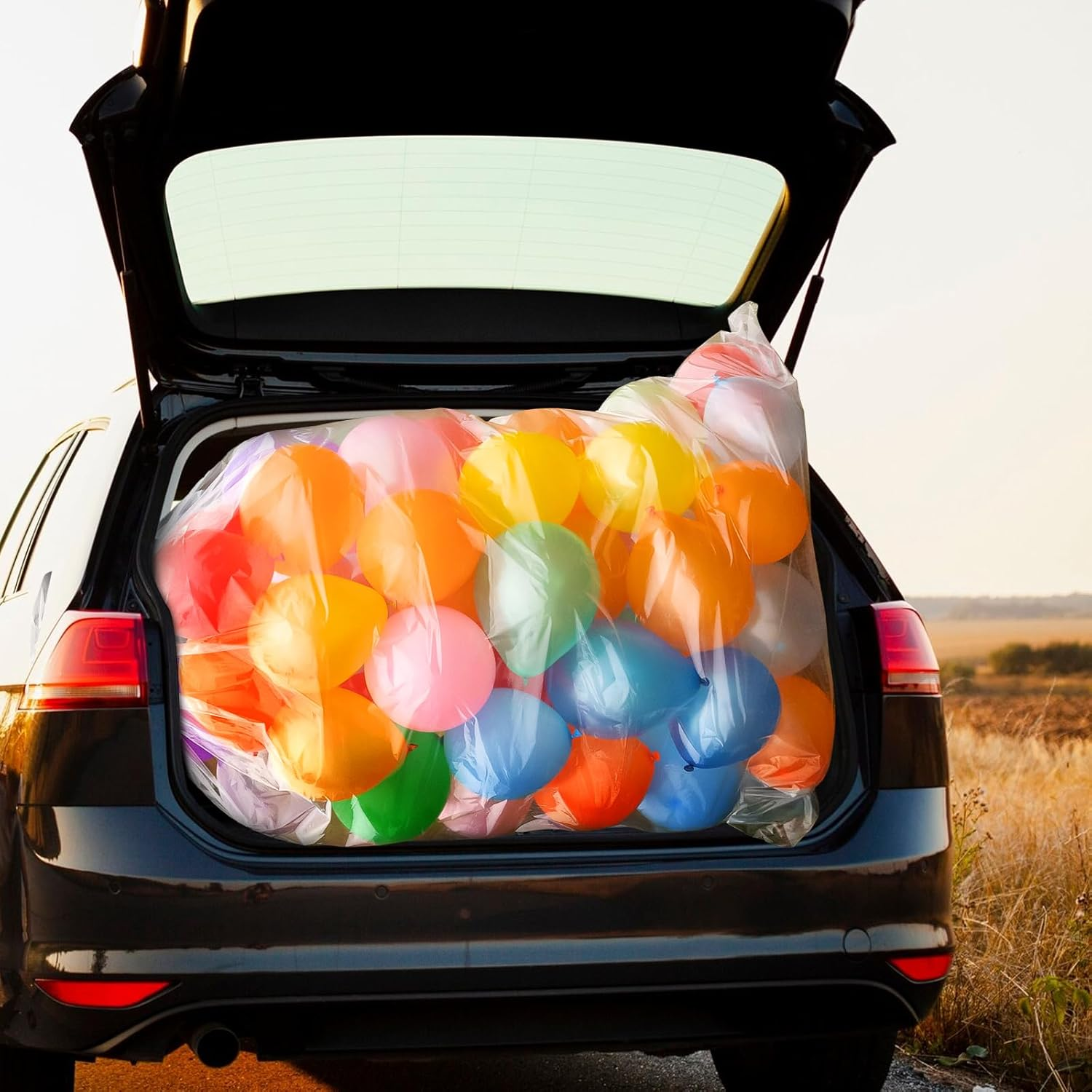 3 Pack Large Balloon Bags for Transport Reusable 98.4 X 59 Inches Giant Balloon Drop Bag Thicken Clear Plastic Balloon Storage Bags for Birthday, Wedding, New Years, Celebration Supplies