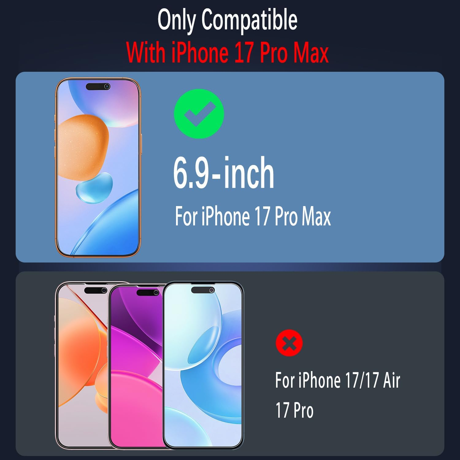 KATIN 2 Pack Matte Privacy Screen Protector for Iphone 17 Pro Max 6.9 Inch Anti-Spy Tempered Glass, anti Glare, anti Fingerprint, Bubble Free image number 1