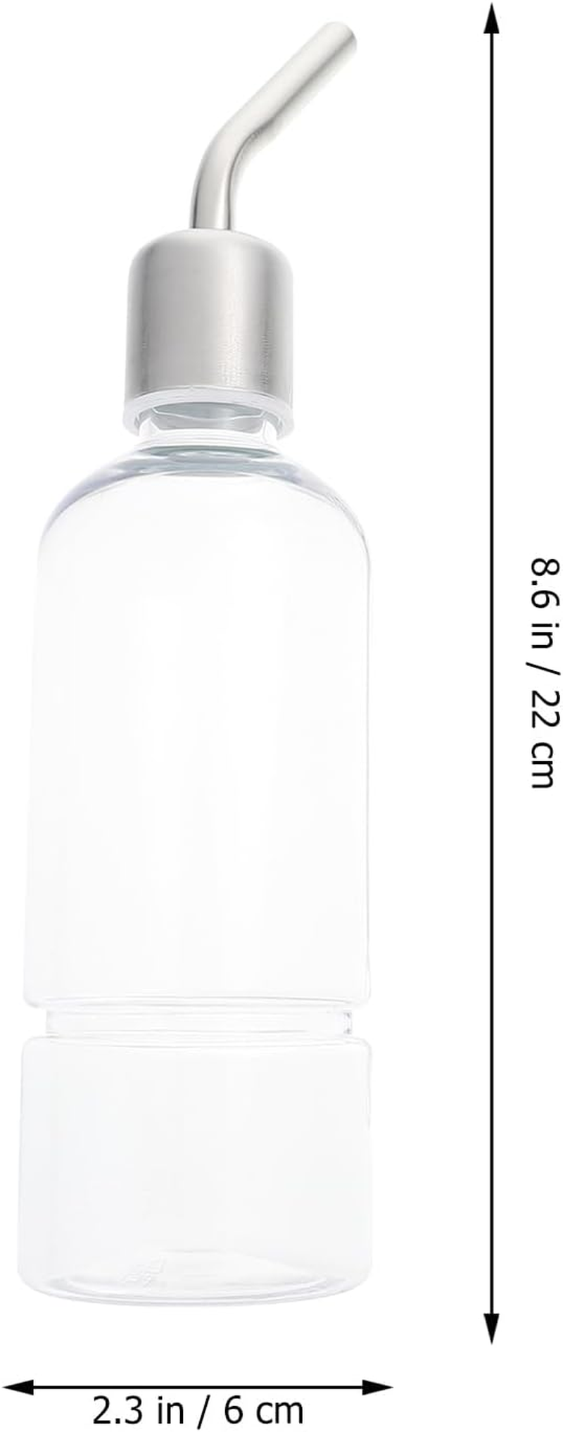 GANAZONO 2Pcs Rabbit Water Bottle Hanging Water Feeder Dispenser Plastic Adjustable Pet Drinking Bottles for Guinea Pigs Chinchillas Small Animals