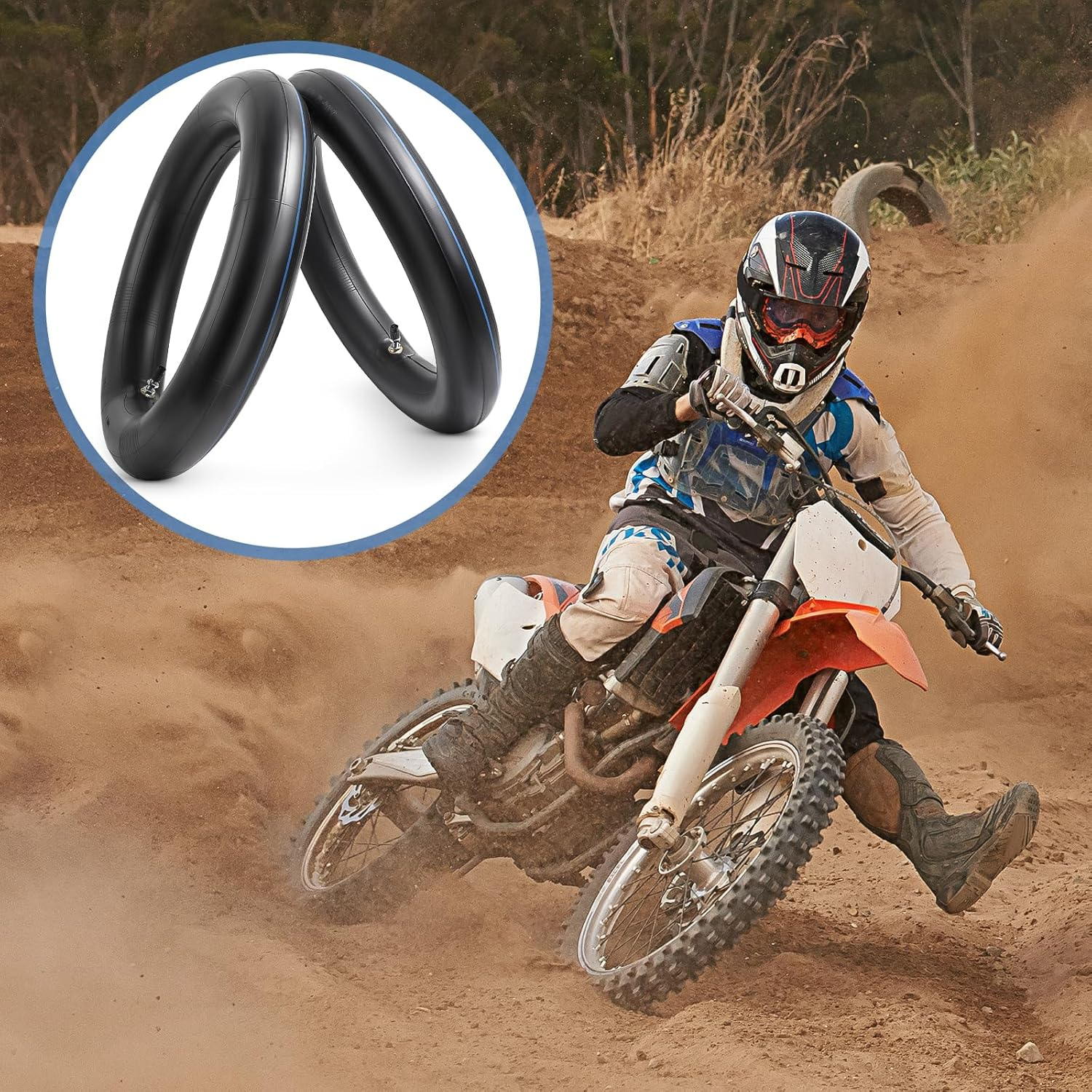 2 Pcs 2.75-18 Tube,3.00-18 Tube,Tr4 Valve,2.75/3.00-18 Heavy Duty Motorcycle Inner Tube,Compatible with 2.75-18 3.00-18 80/100-18 Motorcycle/Dirt Pit Bike Front Rear Tire,Pt-042 image number 6