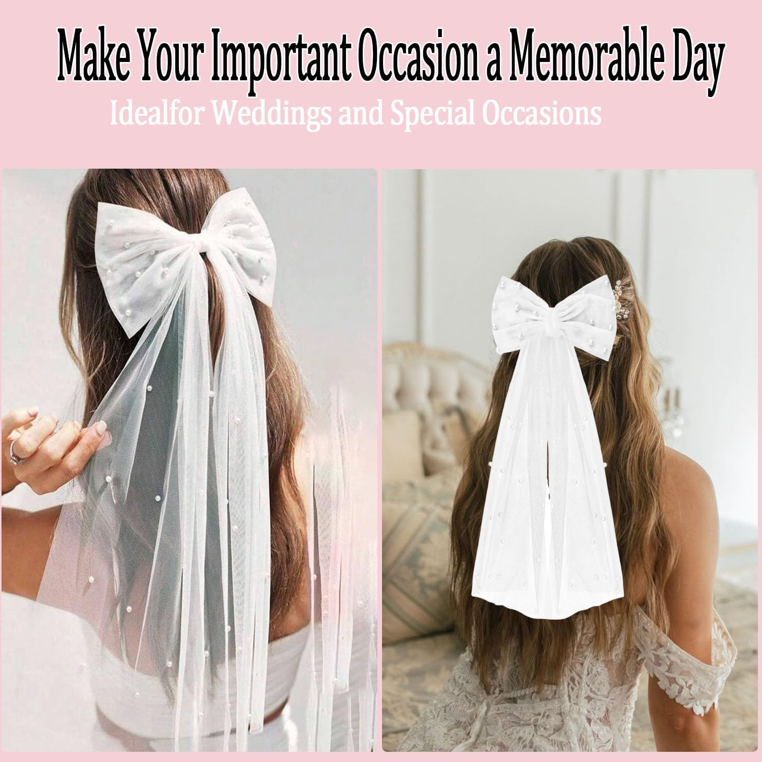 AXERHK Pack of 4 Bride Wedding Accessories, Bride Beaded Headband Bride Headband Heart Sunglasses Heart Glasses Stag Night Women Bride to Be Accessories Bridal Bachelorette Party Decoration