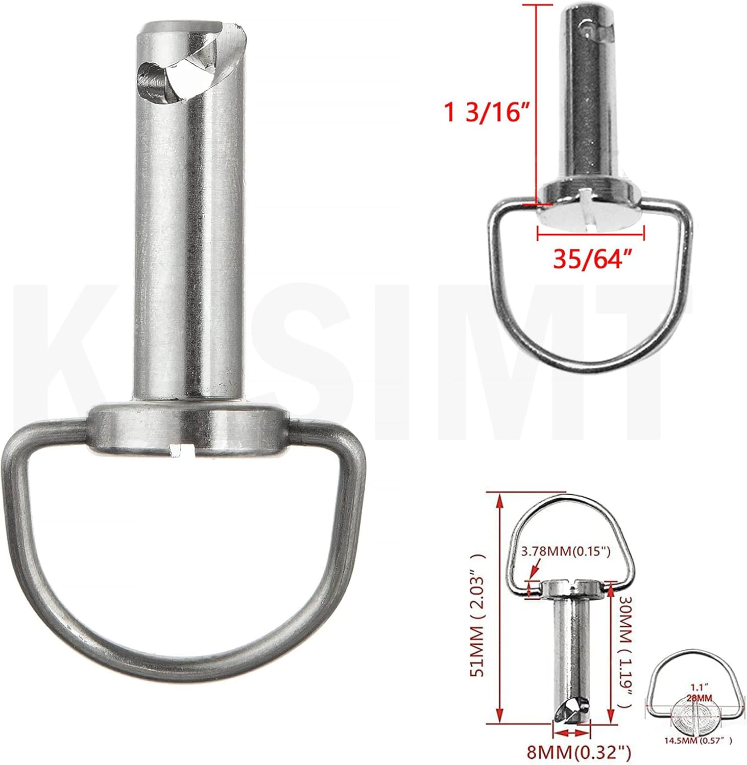 Saddlebag Fasteners Hard Saddlebag Mounting Pin Bolts Fits for Harley Touring Softail Road King Electra Glide FLHX FLHRS FLSTS FLSTF FLTC image number 2