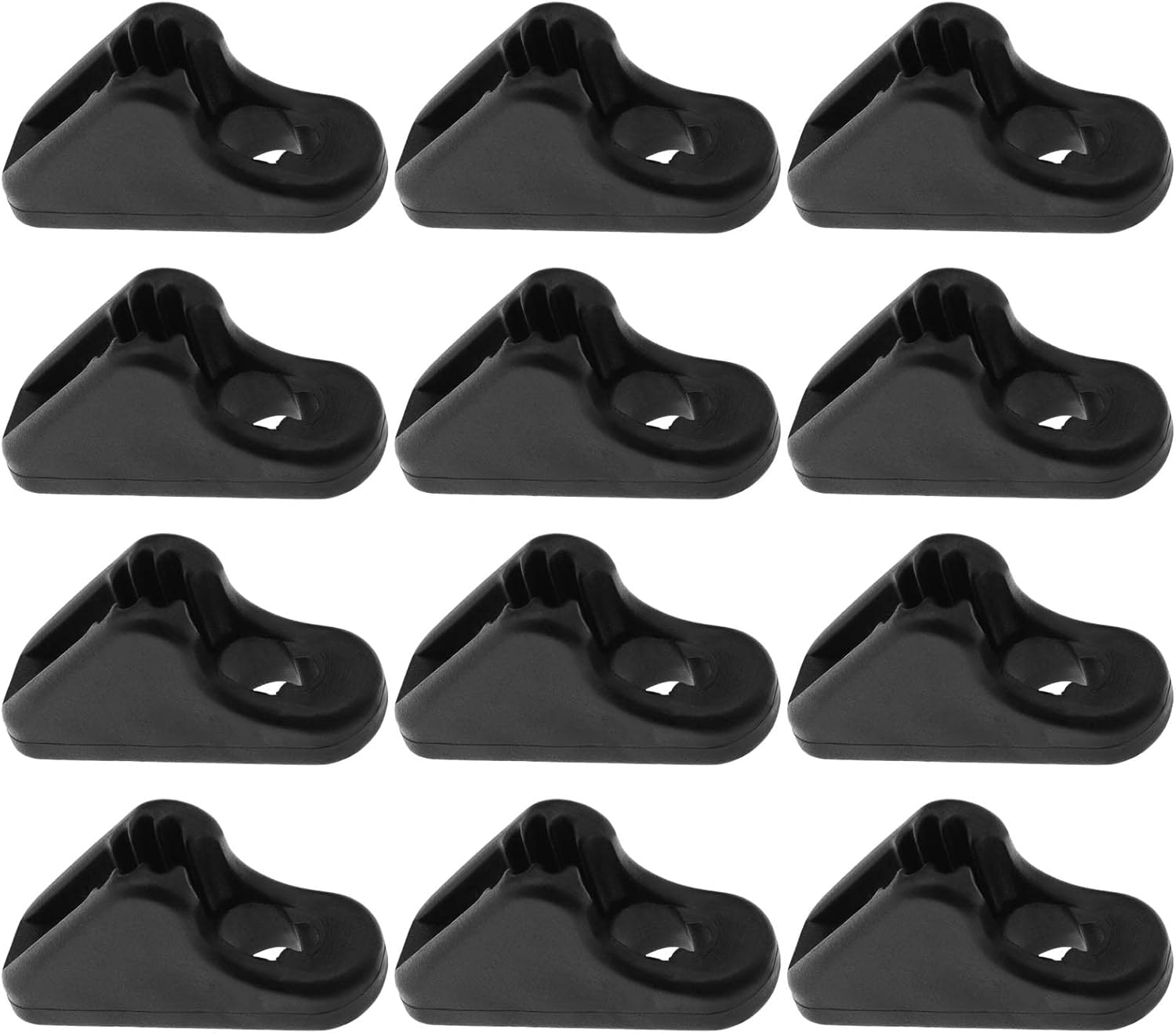 VGOL 20Pcs Rope Tensioner Replacement Wind Rope Buckle Plastic Cord Adjuster Anti-Slip Adjustable Tool for Outdoor Activities Black