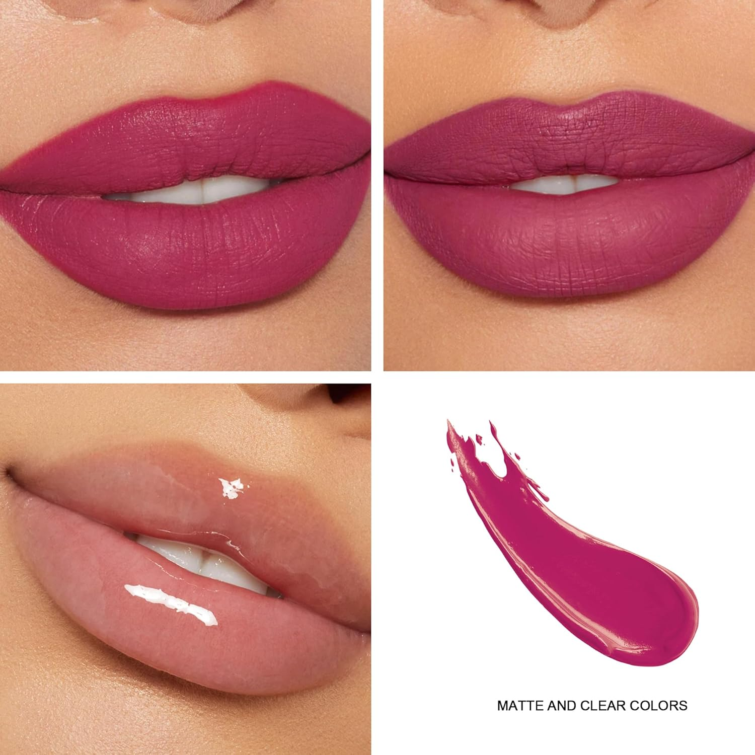 Welhammsae 12 Colors Matte Liquid Lip Gloss Set, Nude Glitter Lipstick Lip Gloss with Case, Makeup Set Velvet Matte Long Lasting Waterproof Non-Stick, High Pigment Lip Makeup for Women Girls