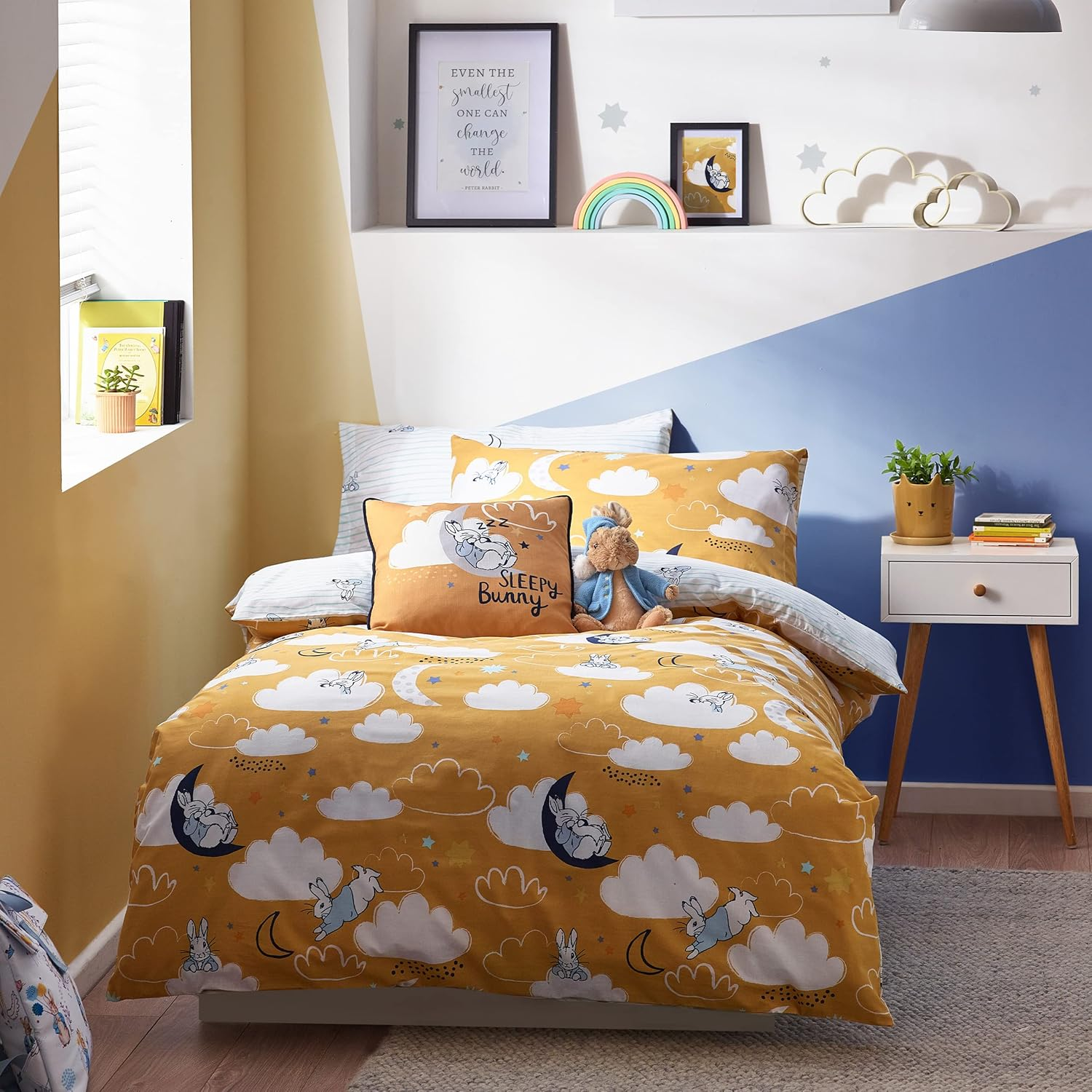 Peter Rabbit&trade; Sleepy Head Duvet Cover Set - Single - Ochre