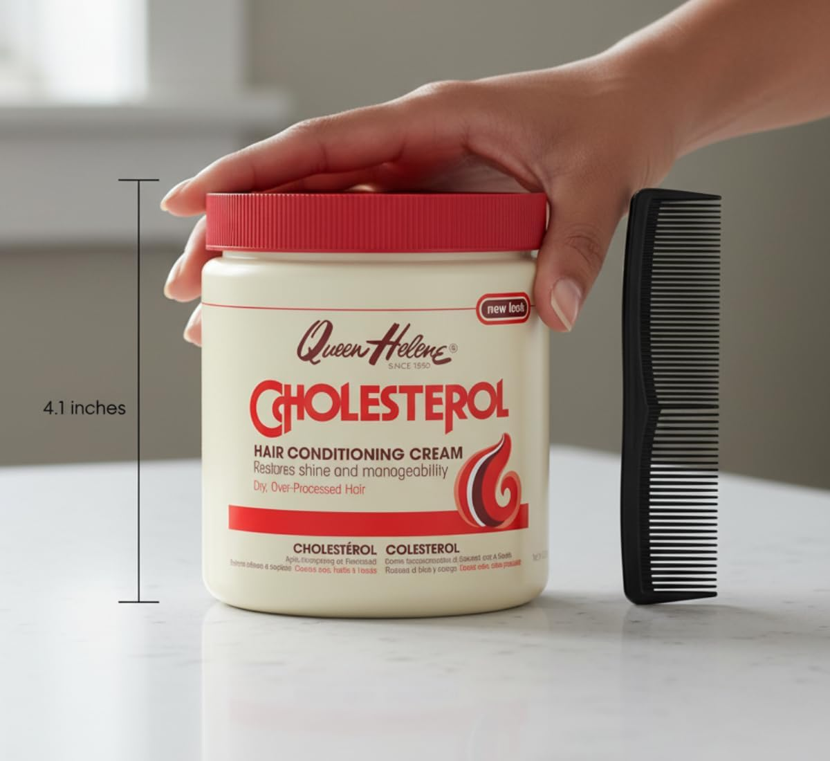 (Original, 440Ml (Pack of 6)) - Queen Helene Hair Conditioning Cream, Cholesterol, 440Ml (Pack of 6) [Packaing May Vary] image number 6