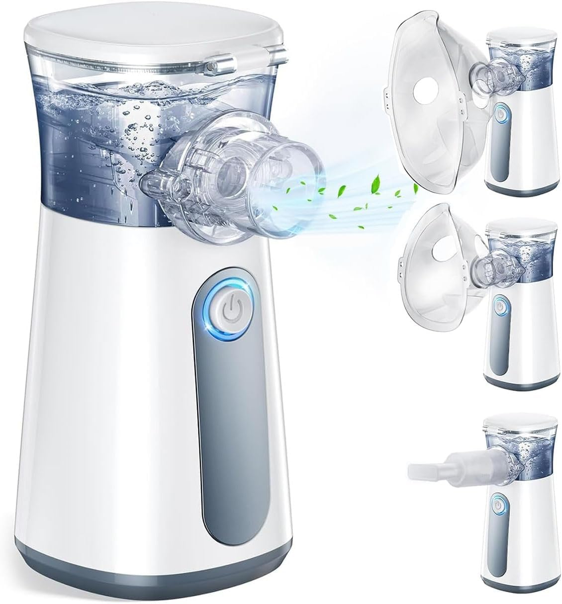 Portable Nebuliser, Auto-Cleaning Handheld Nebulizer for Adults and Kids Travel and Household with 3 Nebulizer Masks and Adjustable Nebulization Rate, for Home, Office, Outdoor image number 3
