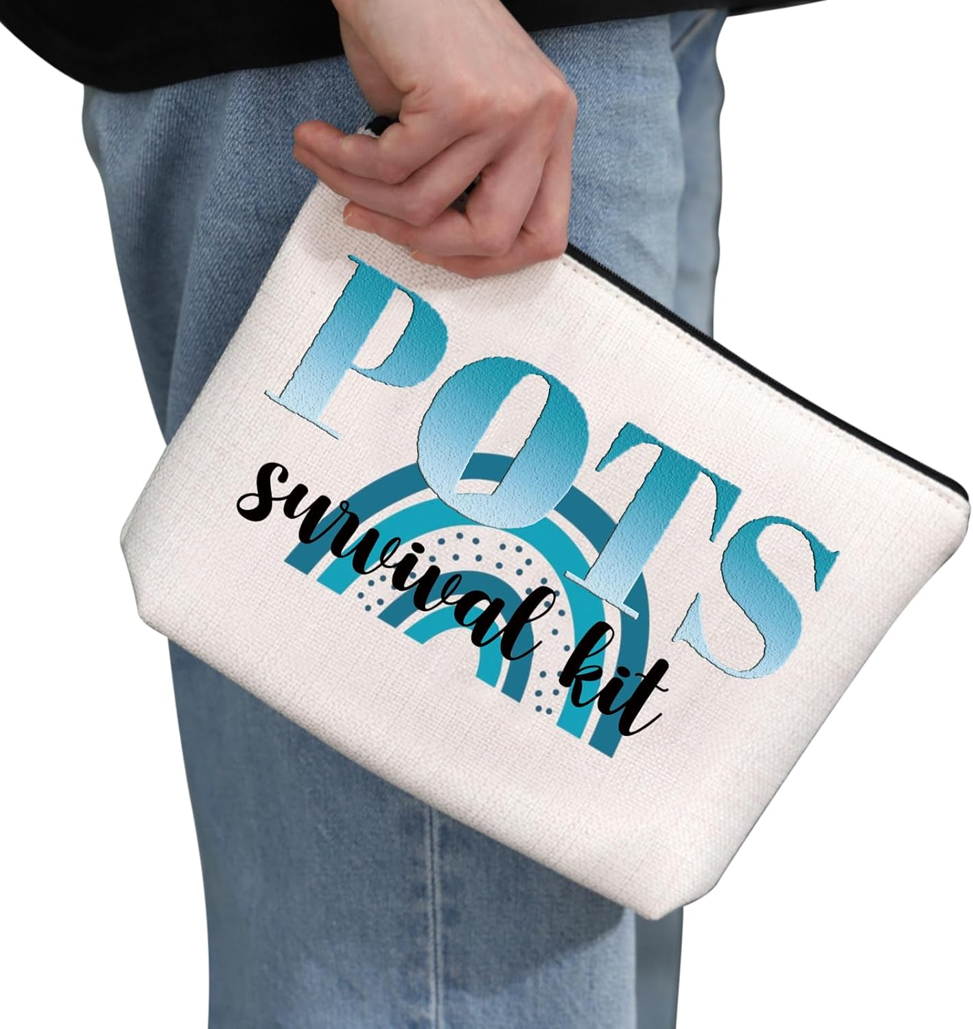 G2TUP POTS Awareness Gift POTS Survival Kit POTS Syndrome Fighter Warrior Cosmetic Bag Dysautonomia Awareness Gift, POTS Survival Kit MB image number 6