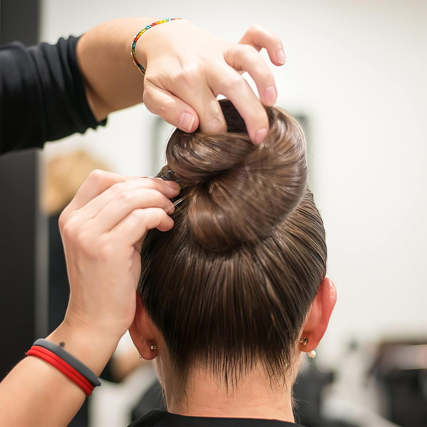 Auroriel French Spiral Hair Pins, 40 Pieces Spiral Hair Pins as Hair Clips for DIY Hair Styling, Hair Accessories, Suitable for Fine, Thick and Long Hair (Black & Brown) image number 5