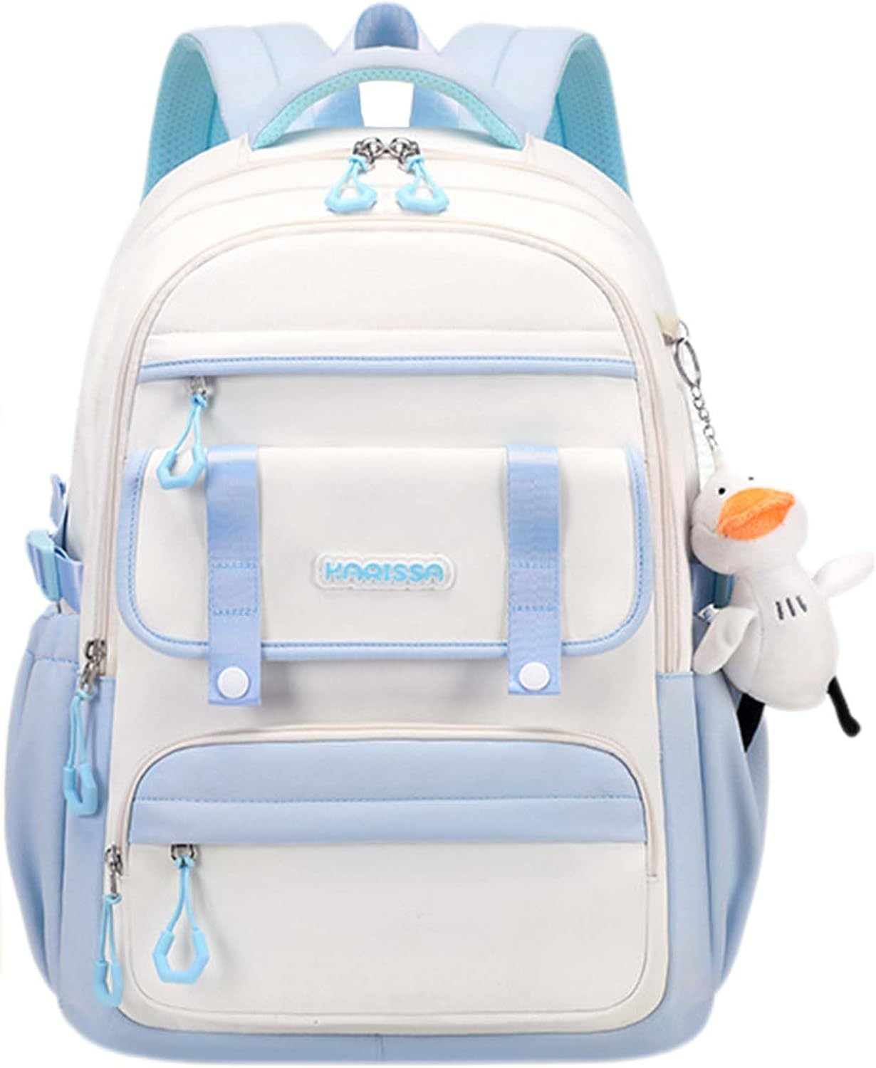 MININAI Womens Backpack for College Cute Aesthetic Large Capacity Laptop Backpack Kawaii Preppy Computer Daypack with Pendant