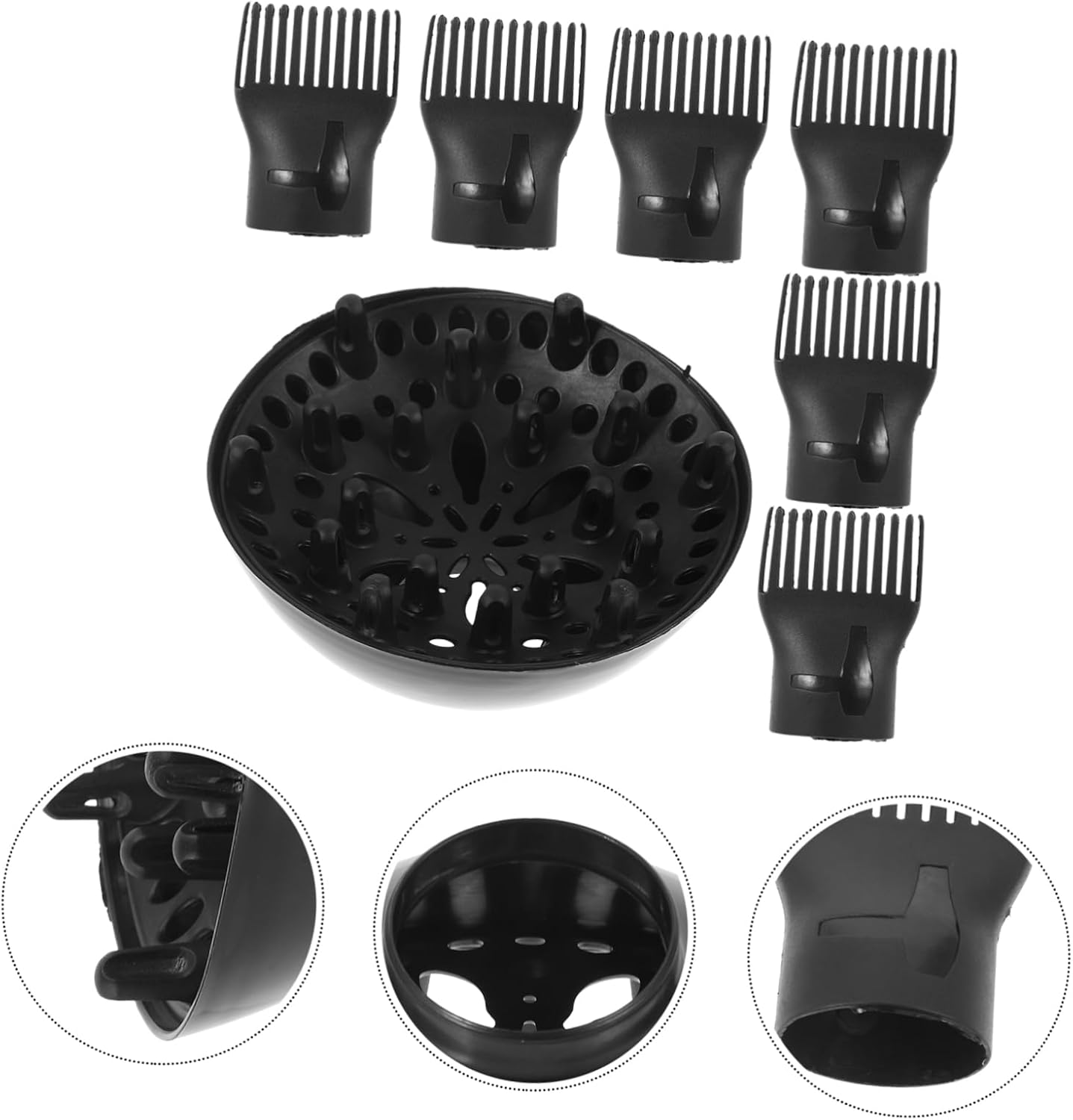 CALLARON High Temperature Resistant Hair Dryer Comb Attachment with Diffuser Nozzle Focused Airflow for Faster Drying Versatile Styling Tool Suitable for Various Hair Types and Salon