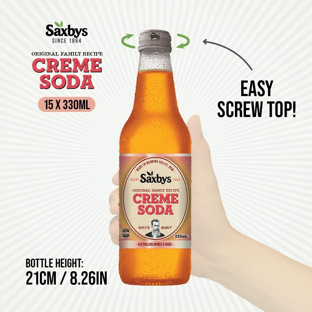 Saxby'S Cr&egrave;me Soda, 15 X 330 Milliliters image number 5