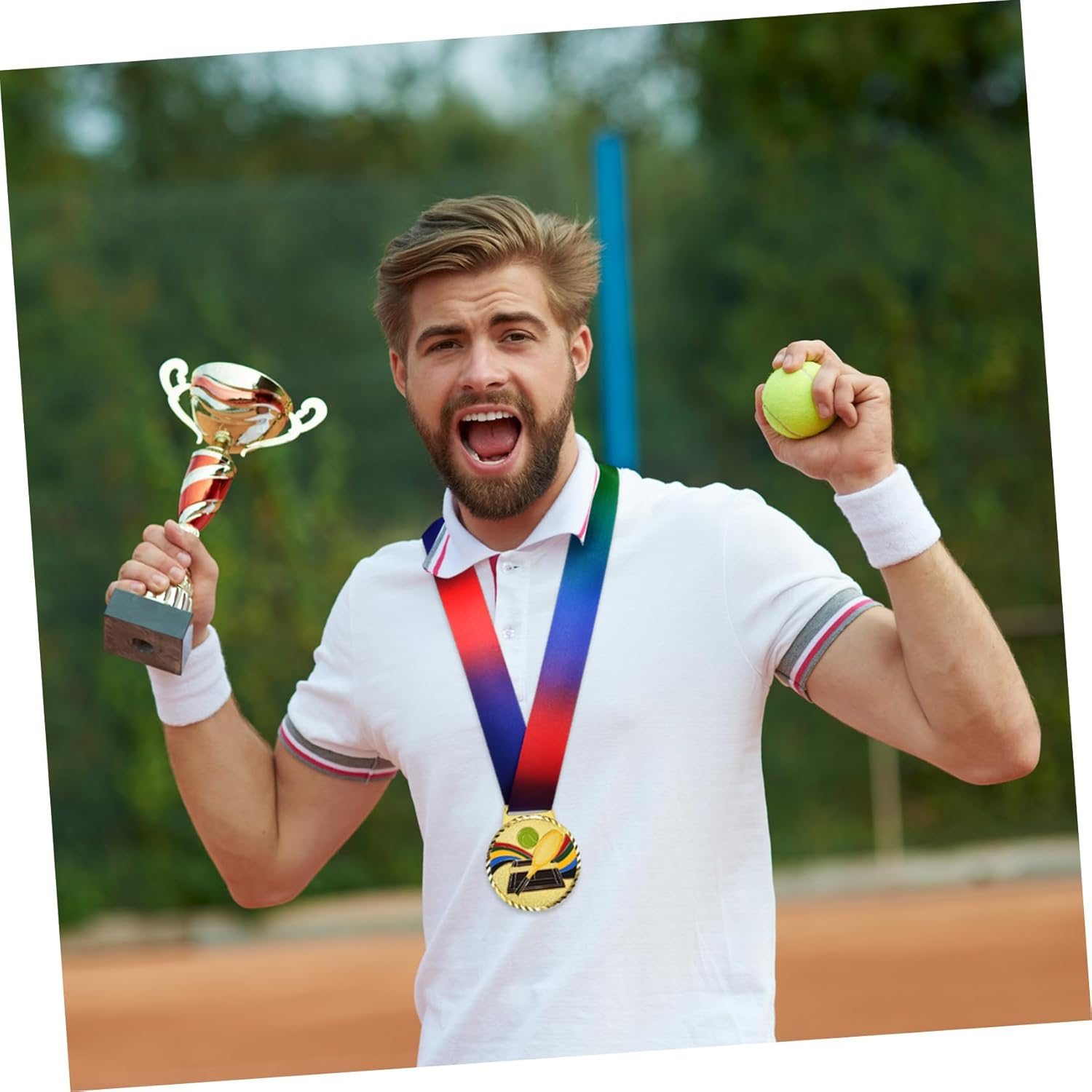 Healeved 2Pcs Sports Medals Tennis Medal Award Boys and Girls Party Favors Sports Event