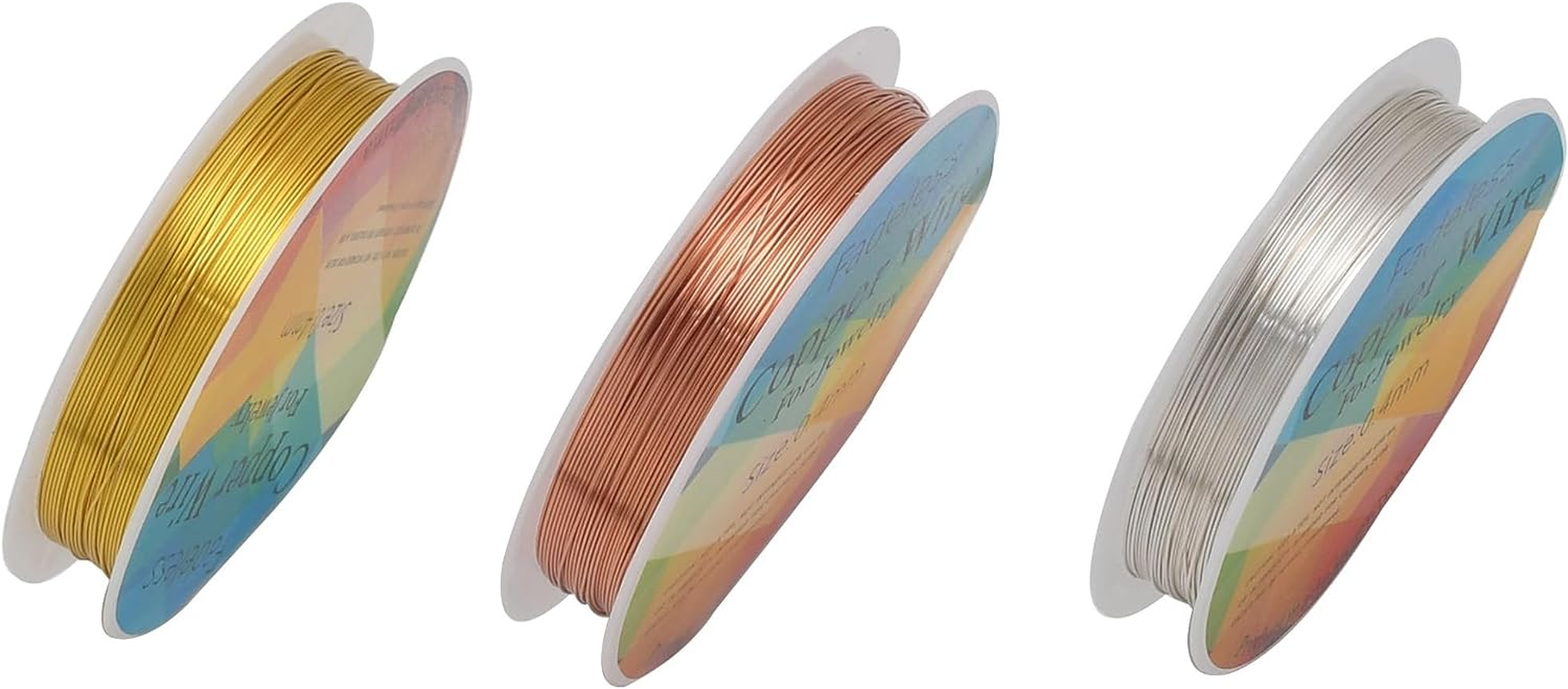 LORJE 3 Rolls Jewelry Making Wire Tarnish Copper Jewelry Wire Jewelry Beading Wire for DIY Jewelry Craft Making Supplies Modelling Sculpture Making DIY Crafts (0.4Mm) image number 1