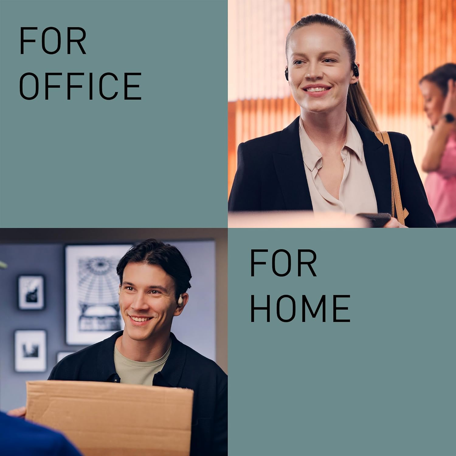 Panasonic True Wireless Bluetooth Open Ear Headphones, IPX4 Waterproof, Multi Point Connectivity, Environmental Noise Cancellation, 25Hr Play Time and USB C Charging, Black (RB-F10DE-K) image number 2