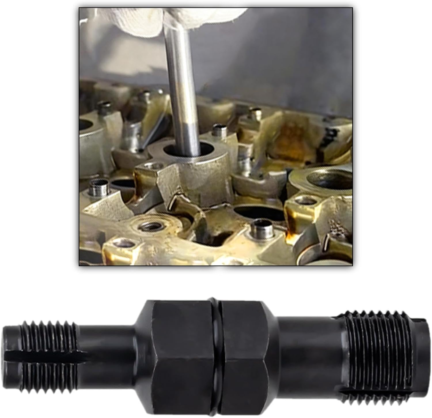 Mqetly Spark Plug Hole Thread Chaser Steel Heavy Duty Portable Professional Repair Tools, 14Mm To18Mm image number 5