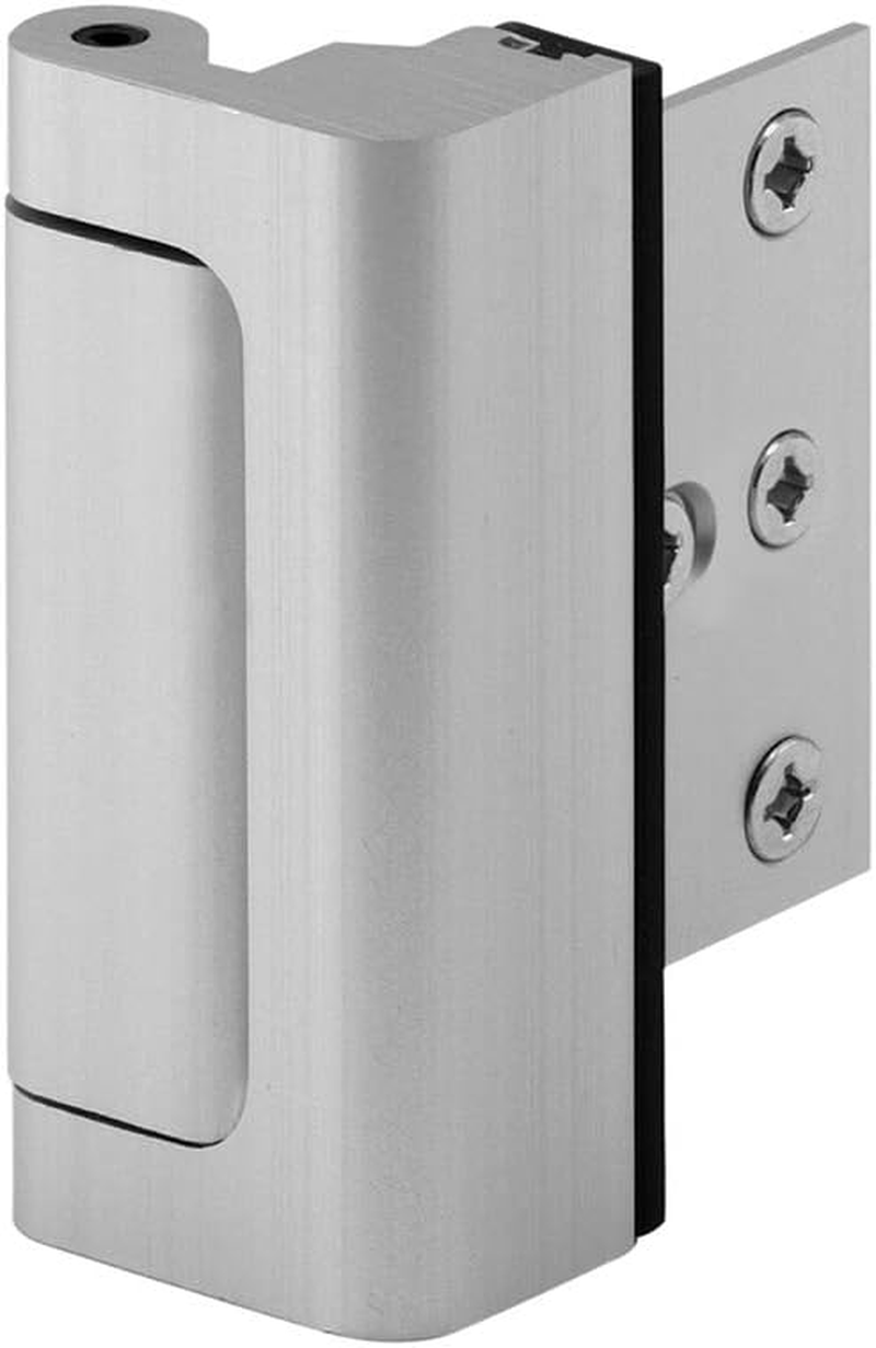 Prime-Line Products U 10827 Door Reinforcement Lock, 3 In. Stop, Aluminum Construction, Satin Nickel Anodized Finish - Bronze image number 5