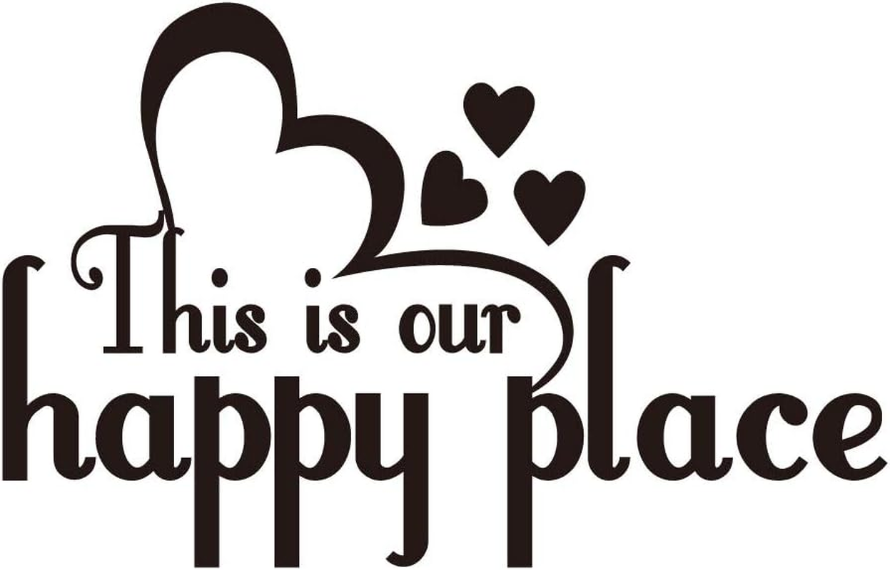 This Is Our Happy Place Family Wall Decal Love Quote Vinyl Lettering Home Decor image number 6